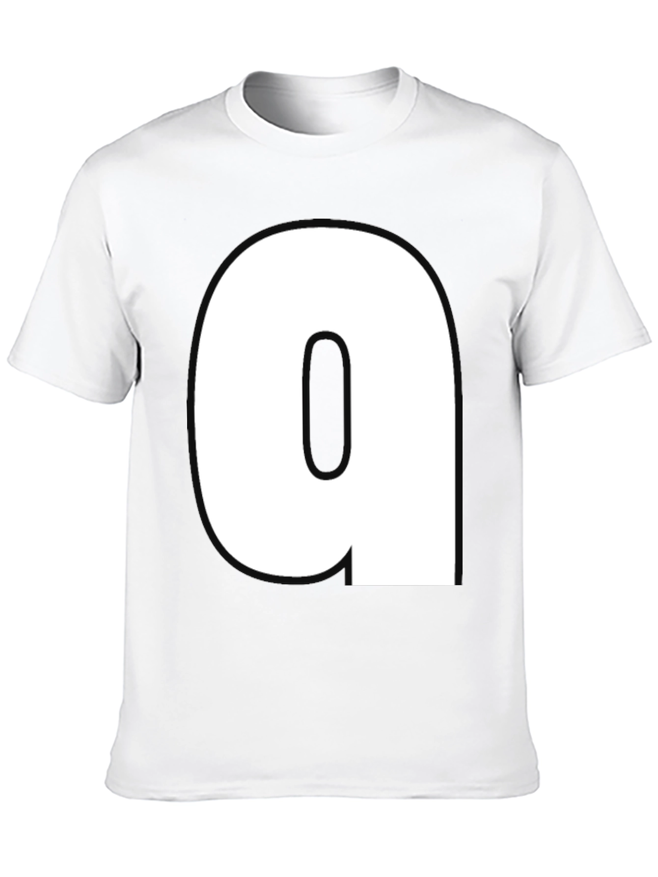 Black T-Shirt with Bold White a Design