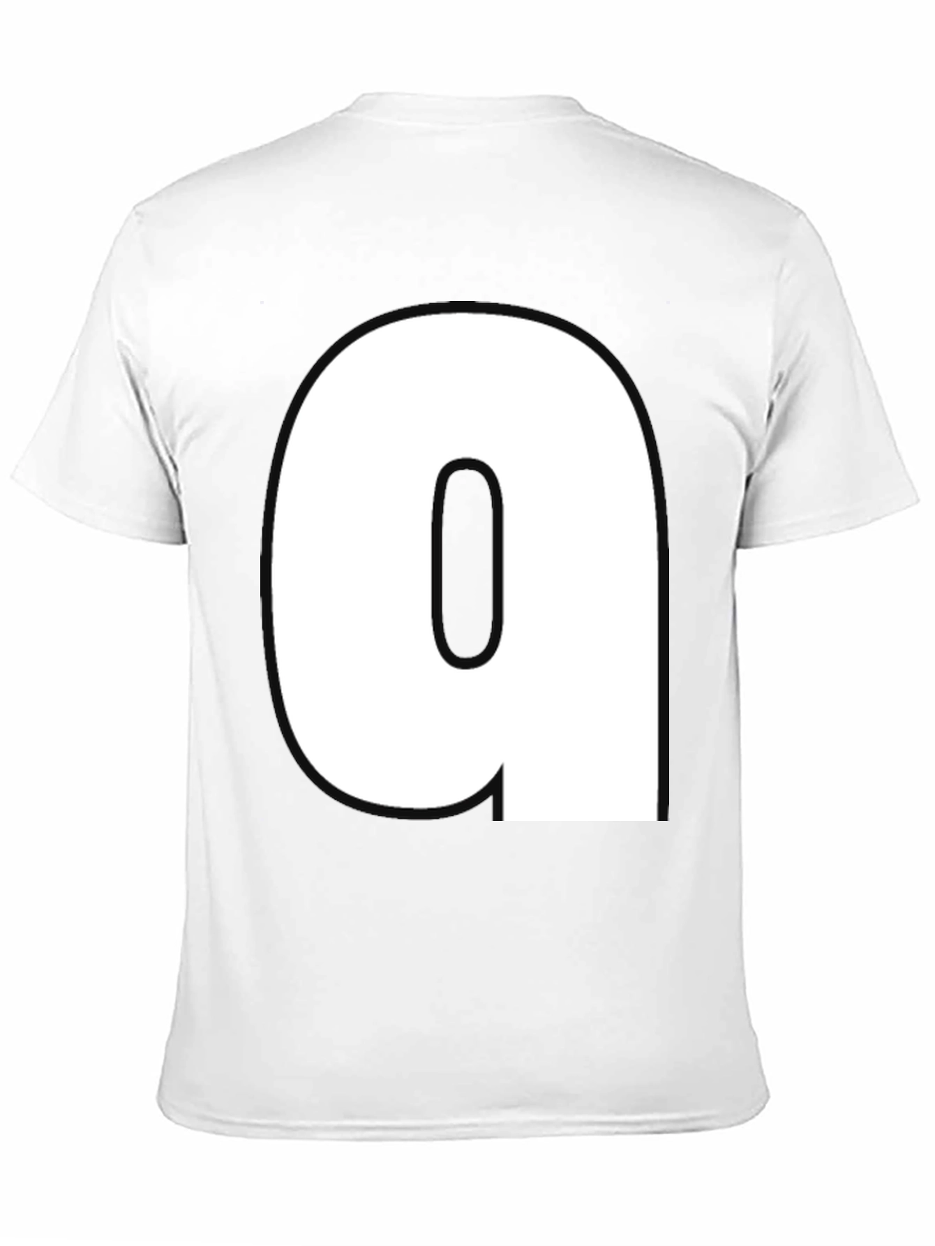Black T-Shirt with Bold White a Design