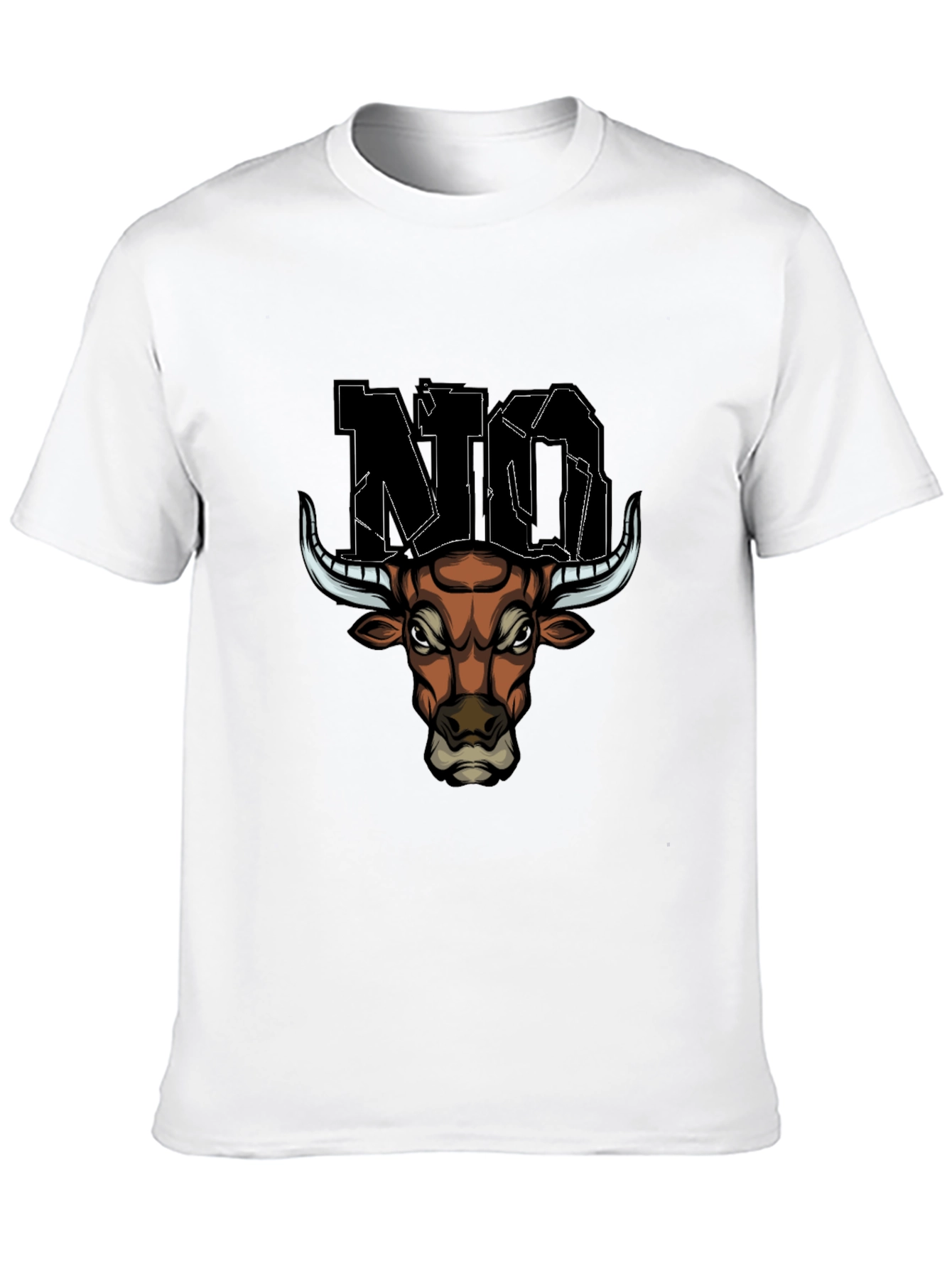 Angry Bull Graphic Tee - Black Cotton