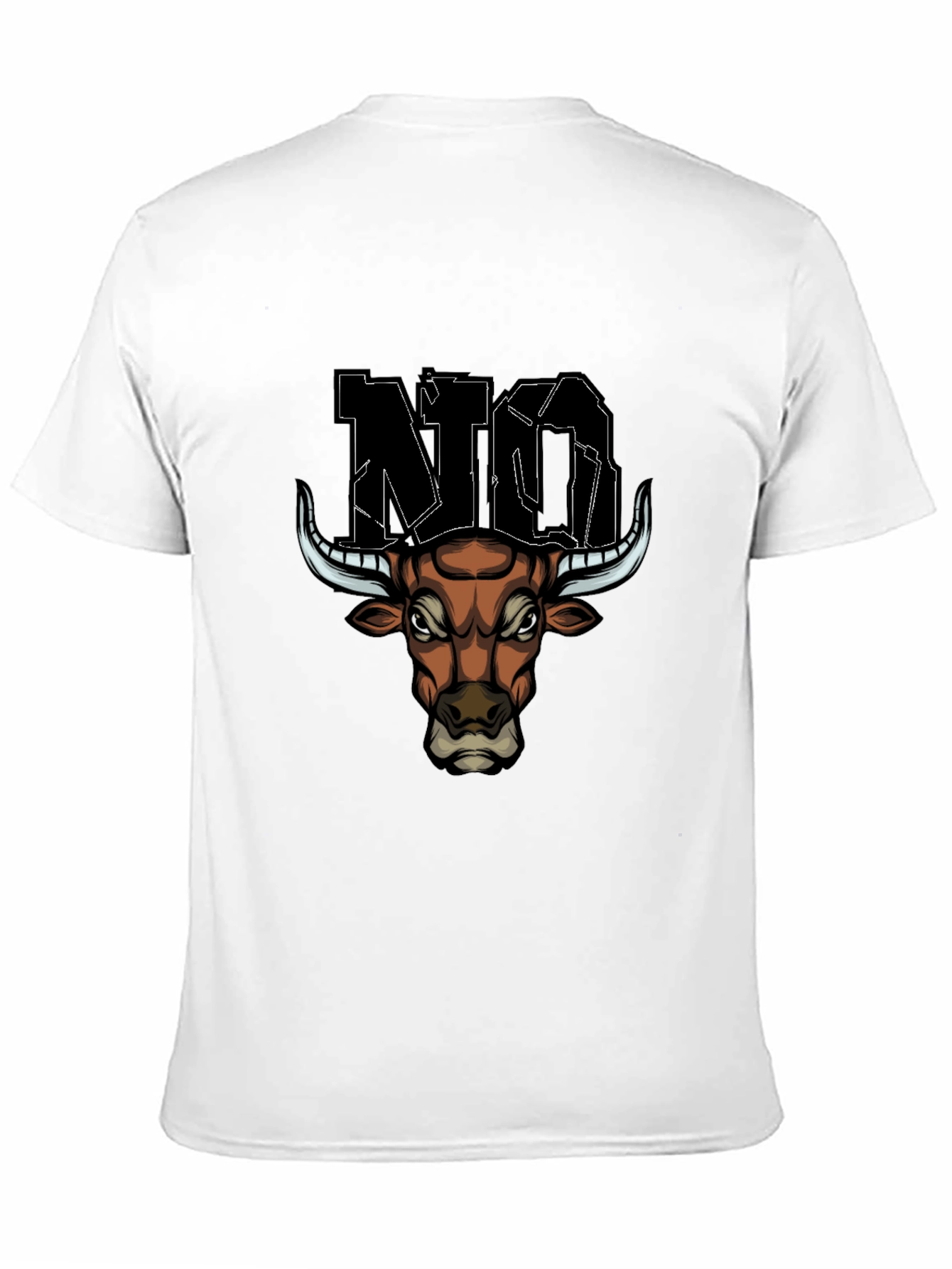 Angry Bull Graphic Tee - Black Cotton