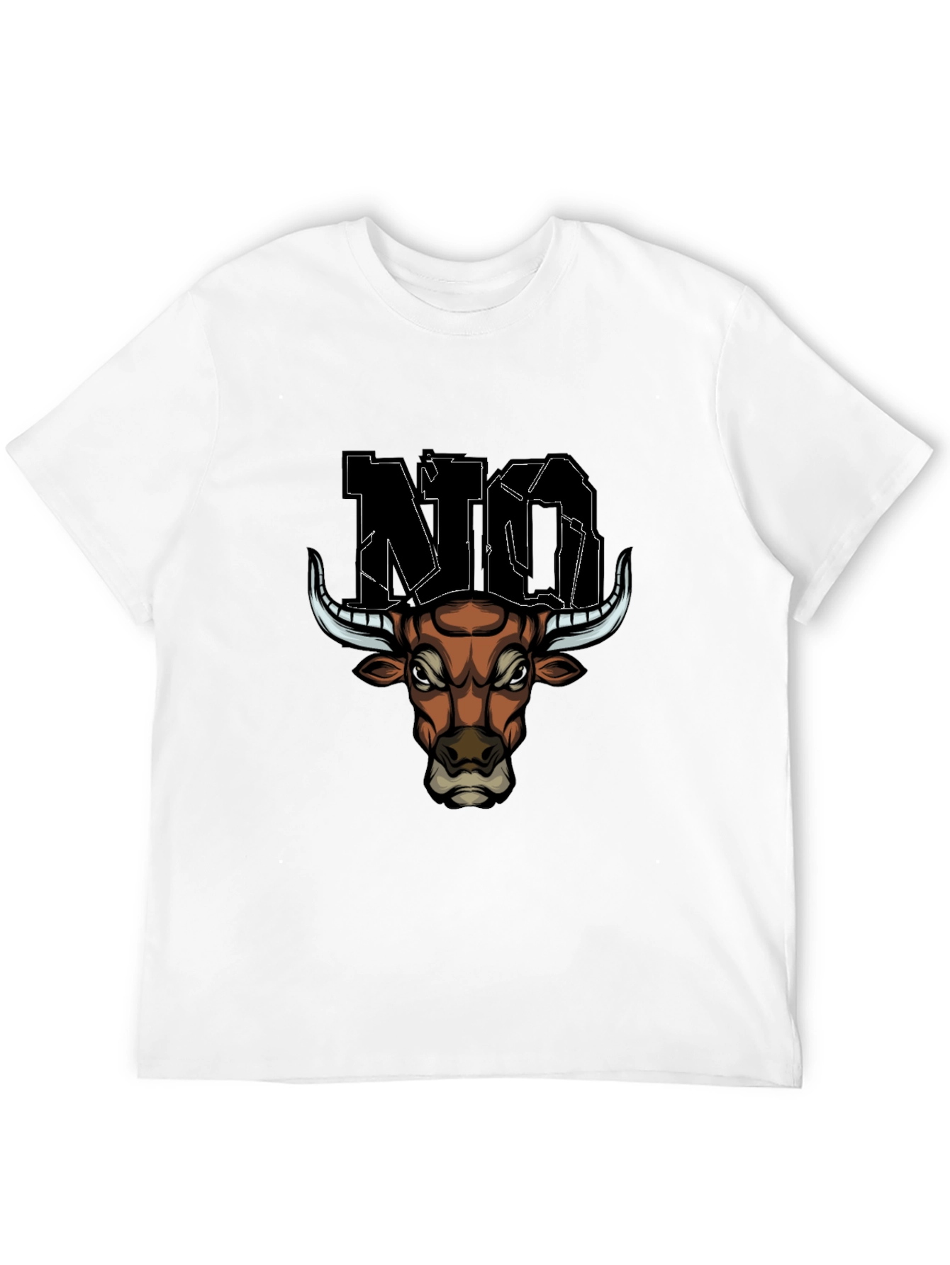 Angry Bull Graphic Tee - Black Cotton