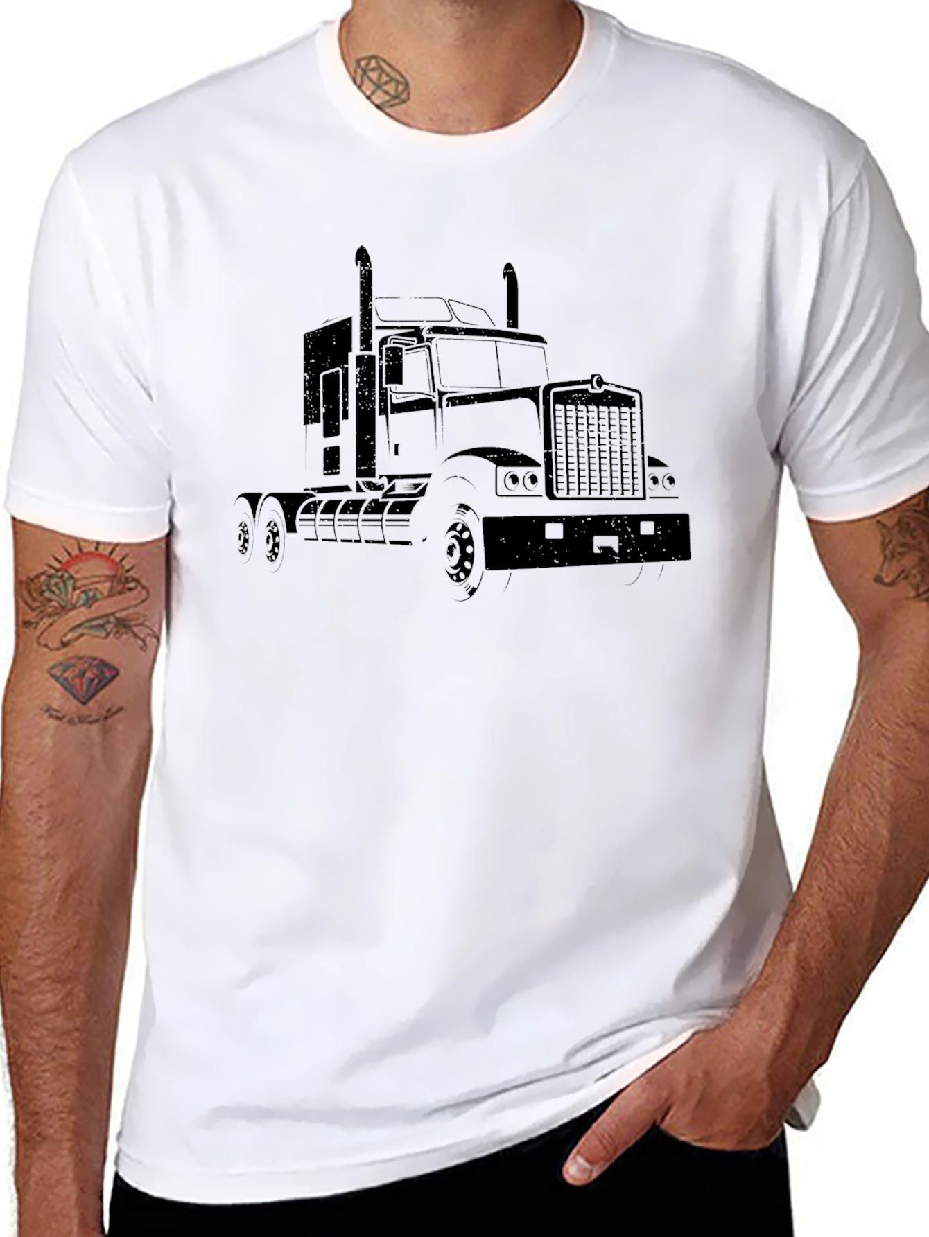 Truck Graphic T-Shirt - Black