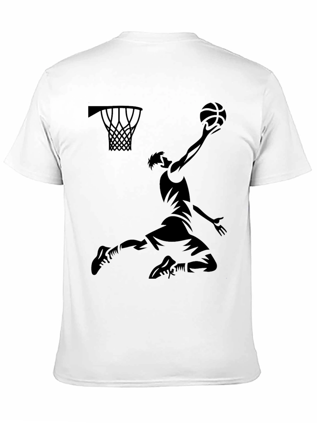 Basketball Dunk Graphic Tee - Black