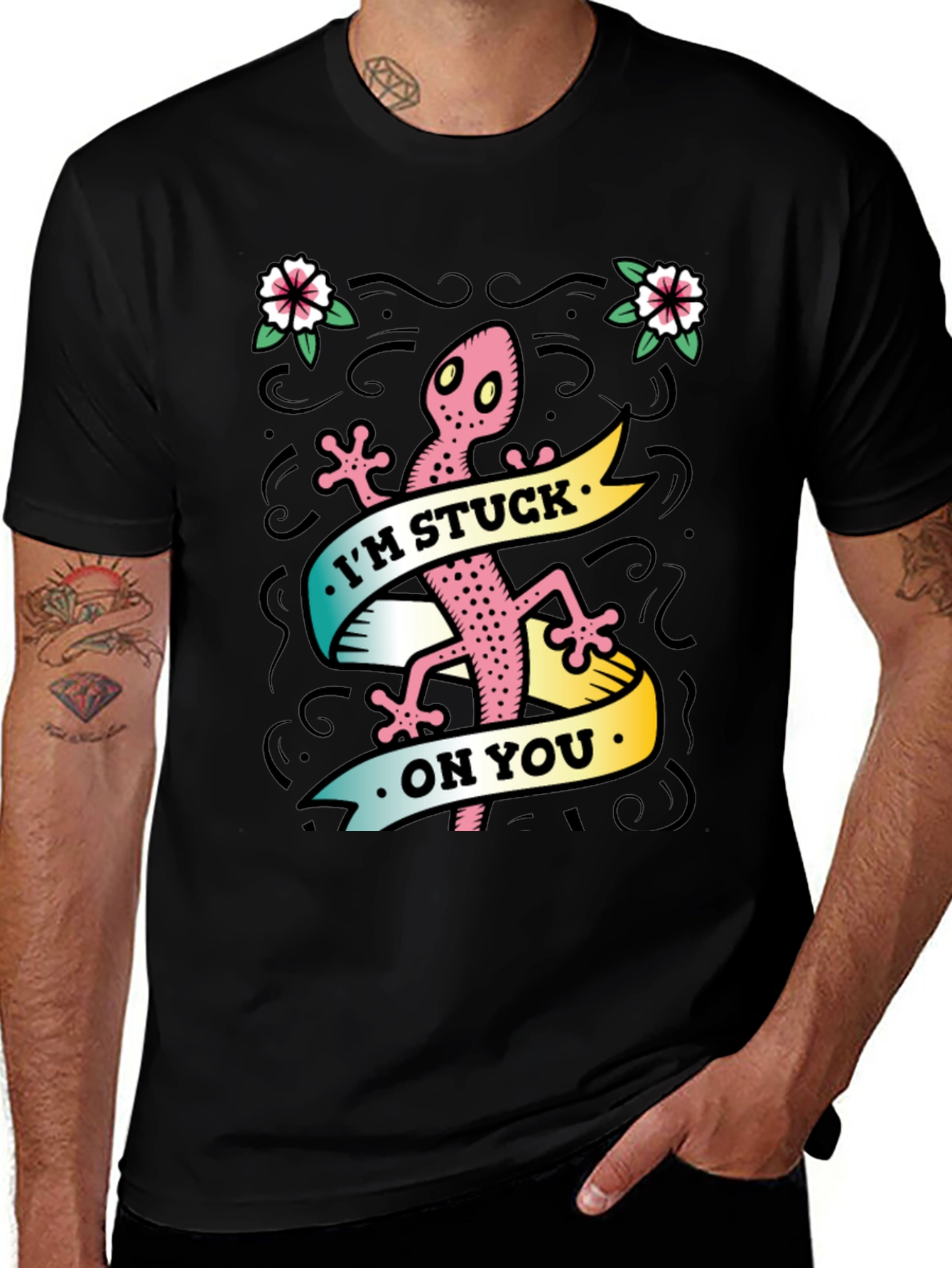Im Stuck On You Gecko Graphic Tee