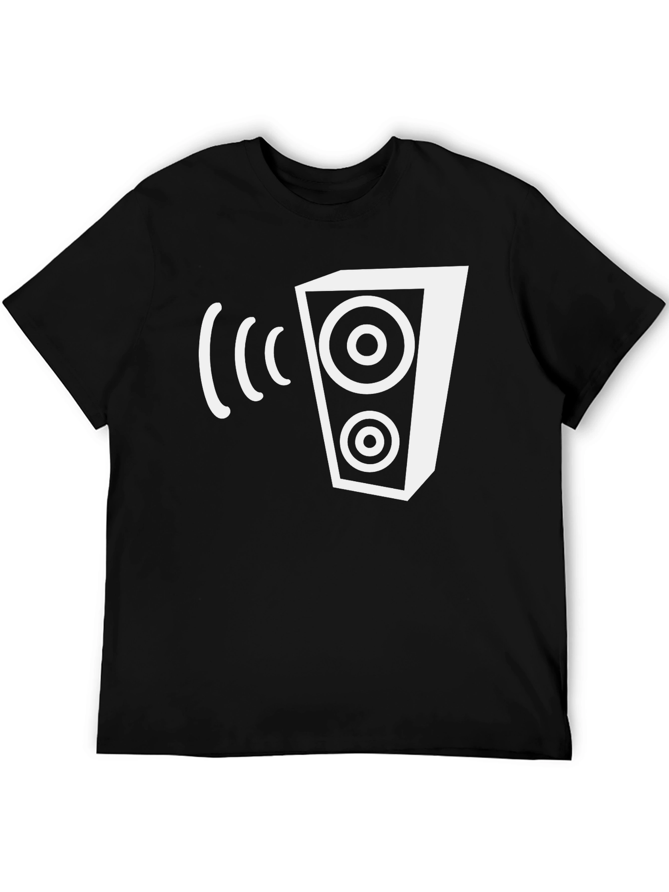 Speaker Graphic Tee - Black Cotton Blend