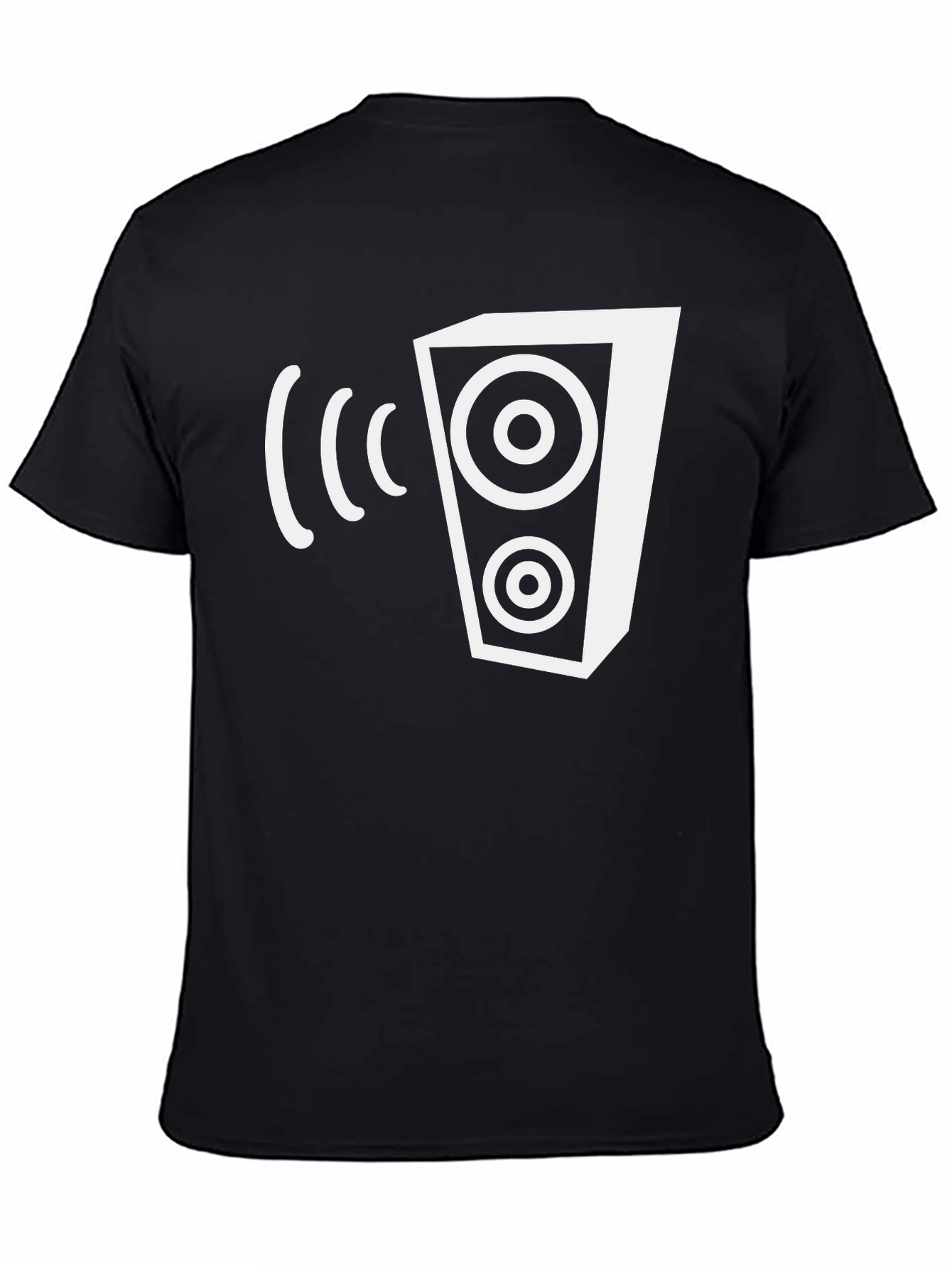 Speaker Graphic Tee - Black Cotton Blend