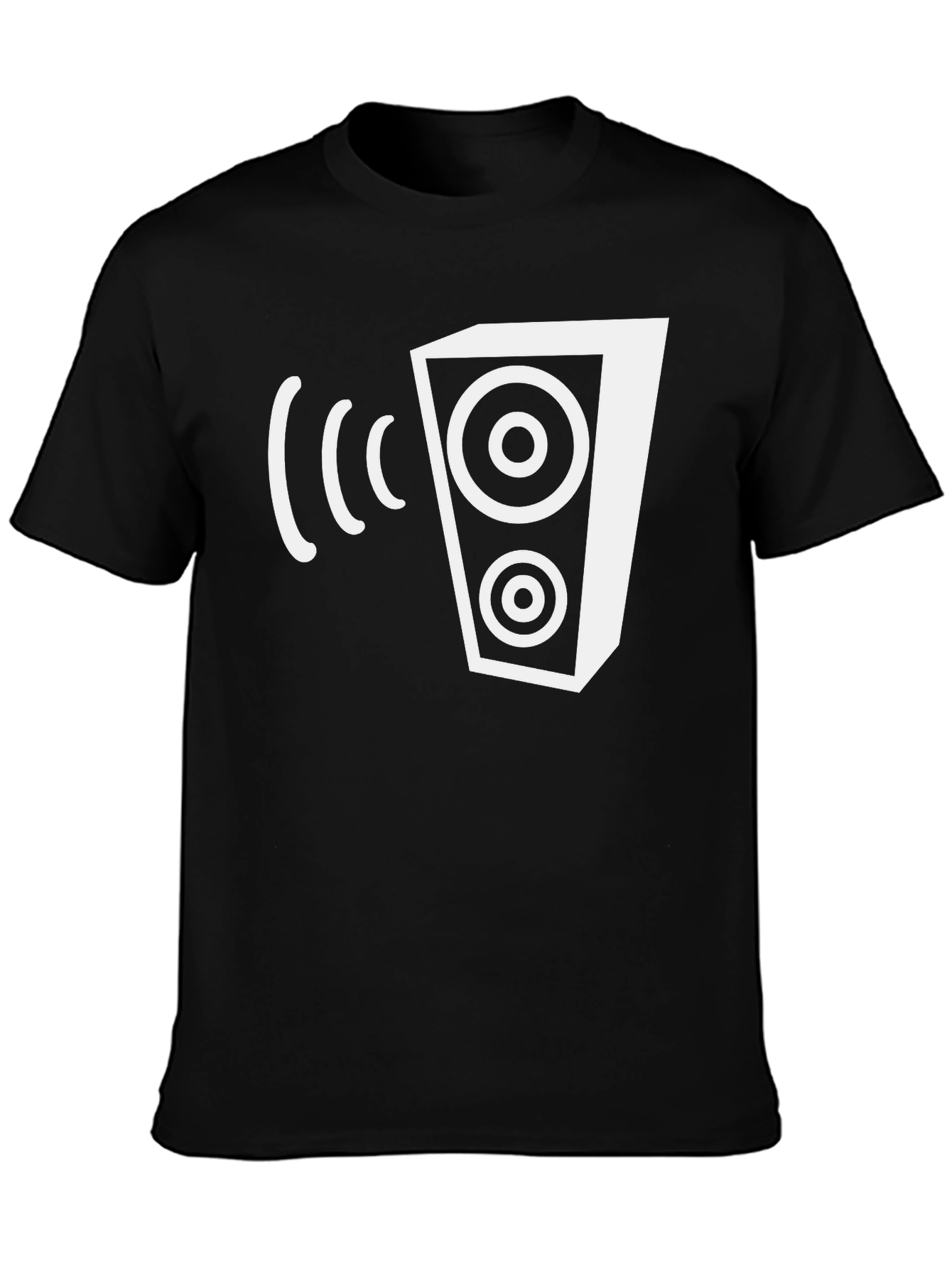 Speaker Graphic Tee - Black Cotton Blend