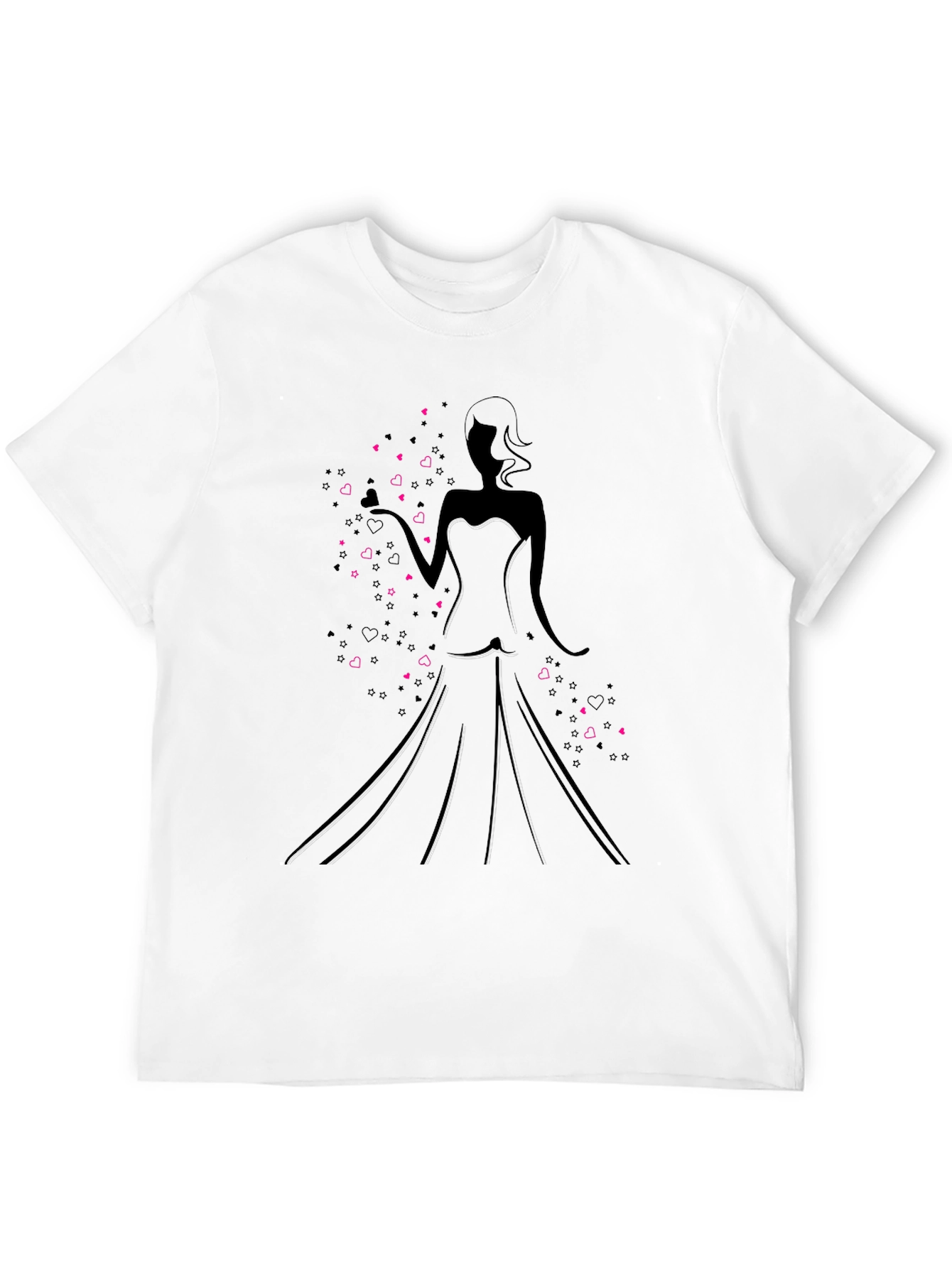 Elegant Silhouette Graphic Tee - Black