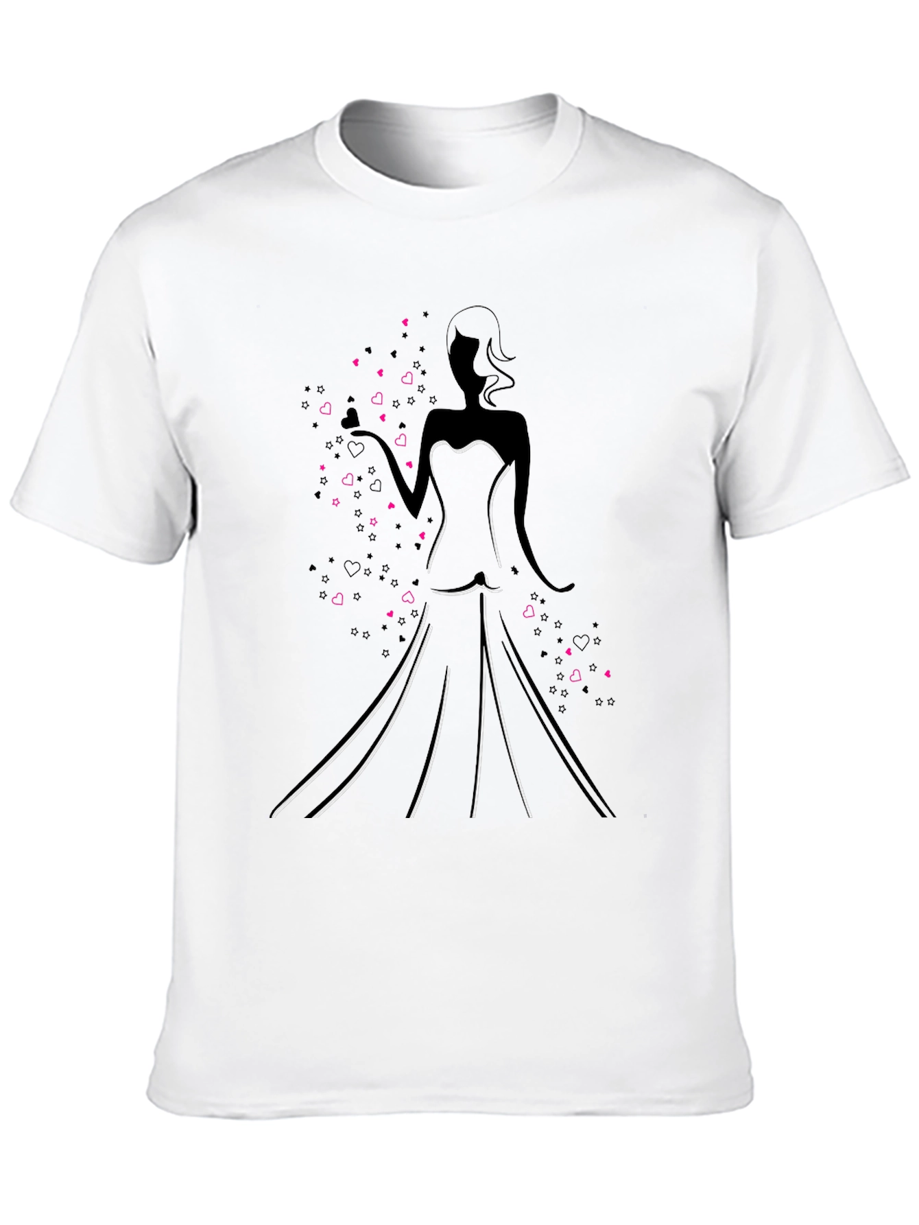 Elegant Silhouette Graphic Tee - Black