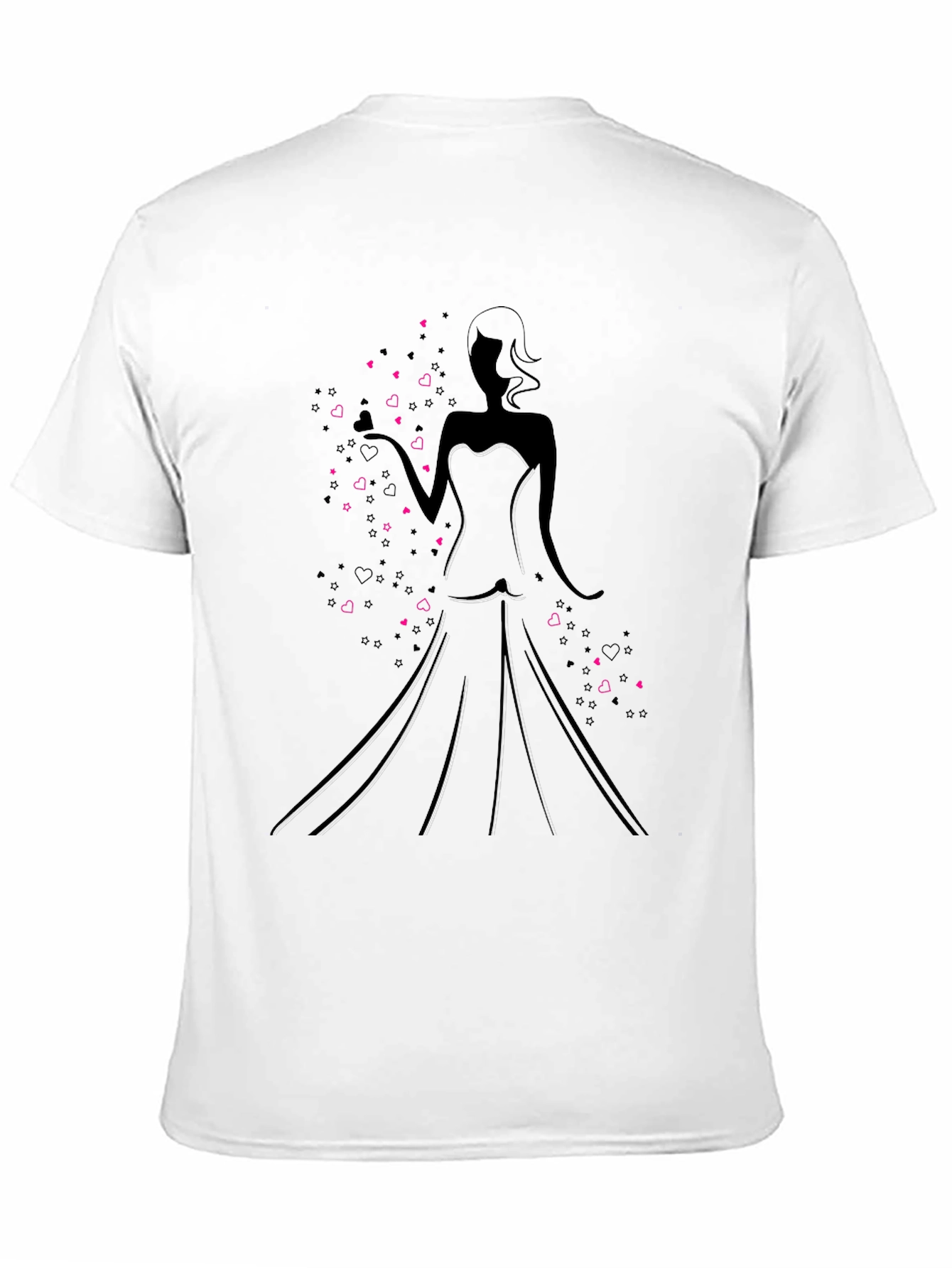 Elegant Silhouette Graphic Tee - Black