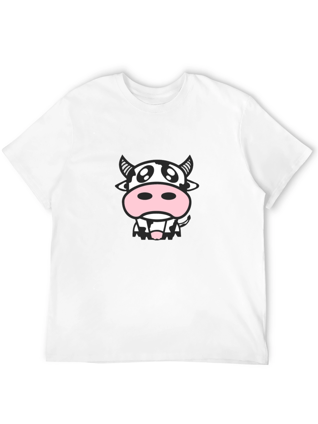 Cute Cow Graphic Tee - Black Unisex T-Shirt