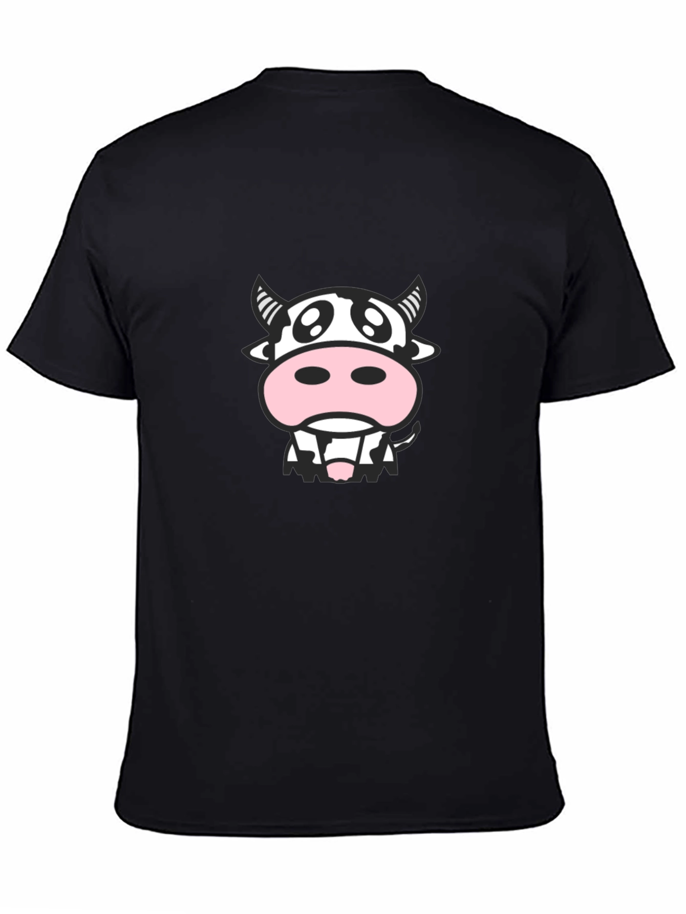 Cute Cow Graphic Tee - Black Unisex T-Shirt