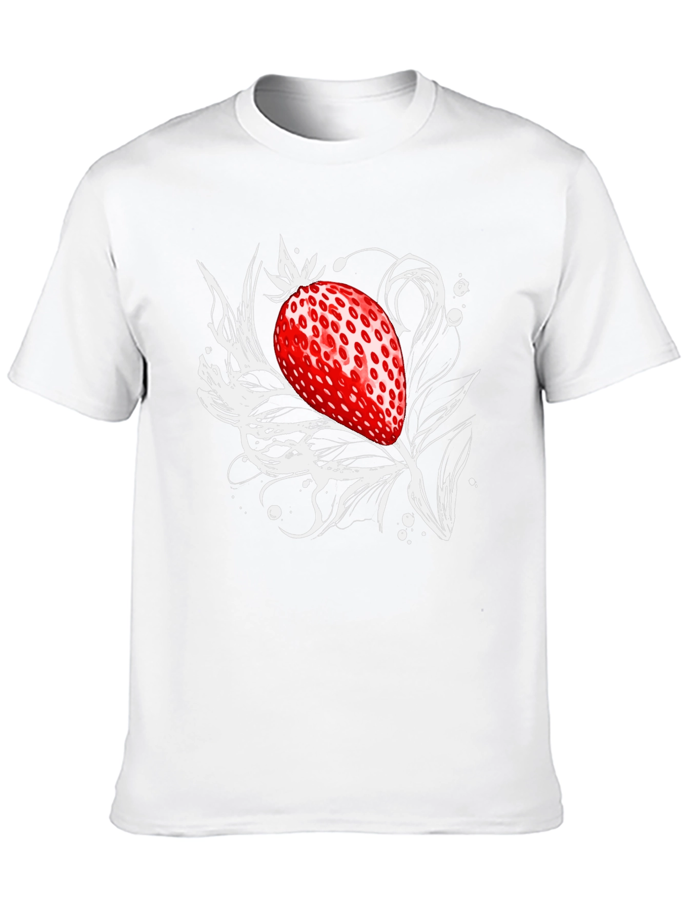 Strawberry Graphic Tee - Black Cotton Comfort