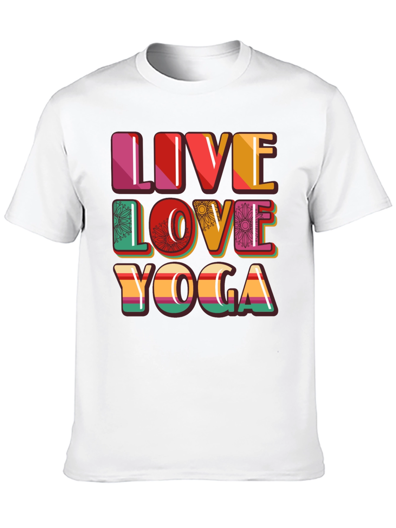 Live Love Yoga Graphic Tee - Black Casual Shirt