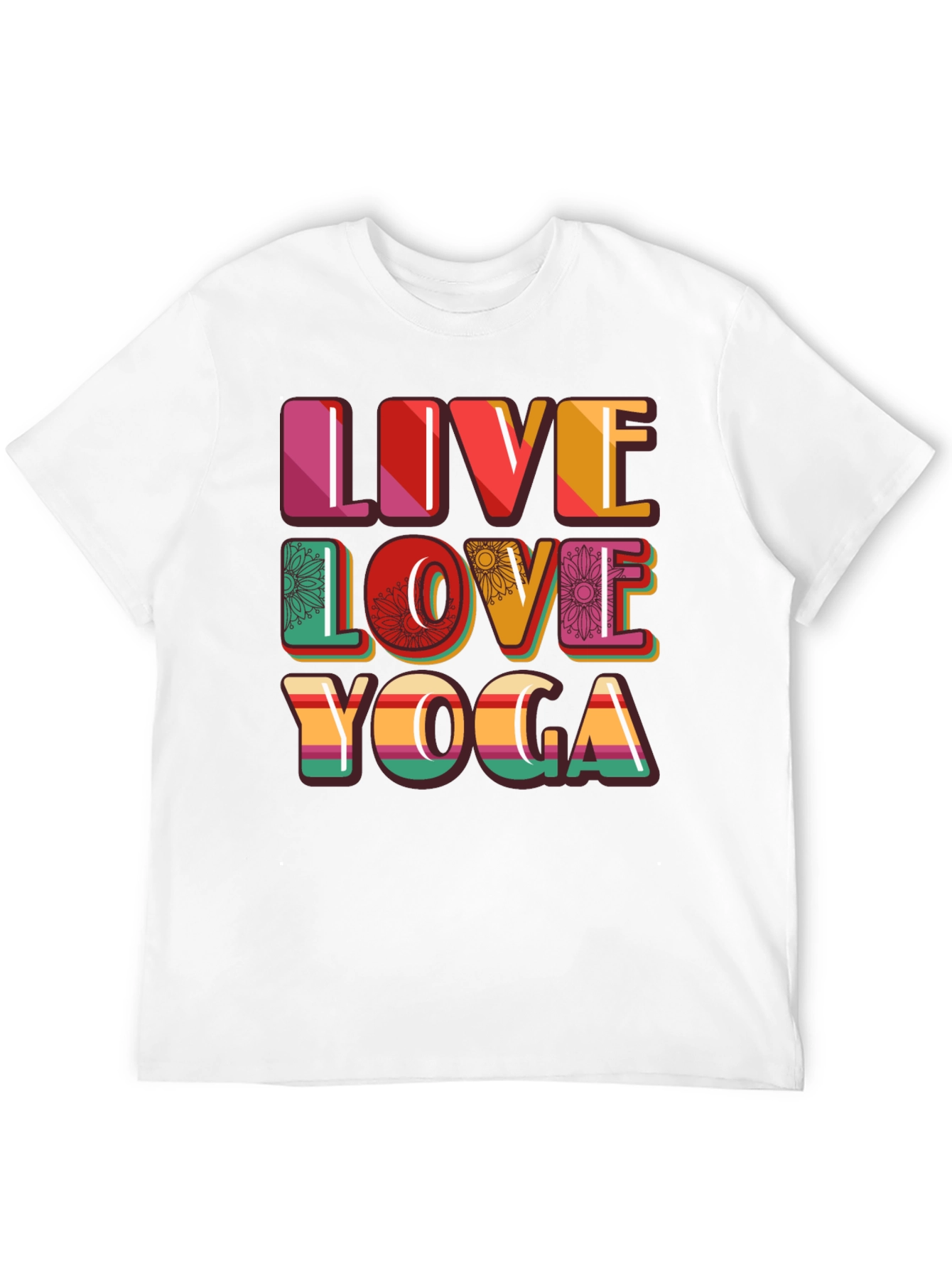 Live Love Yoga Graphic Tee - Black Casual Shirt