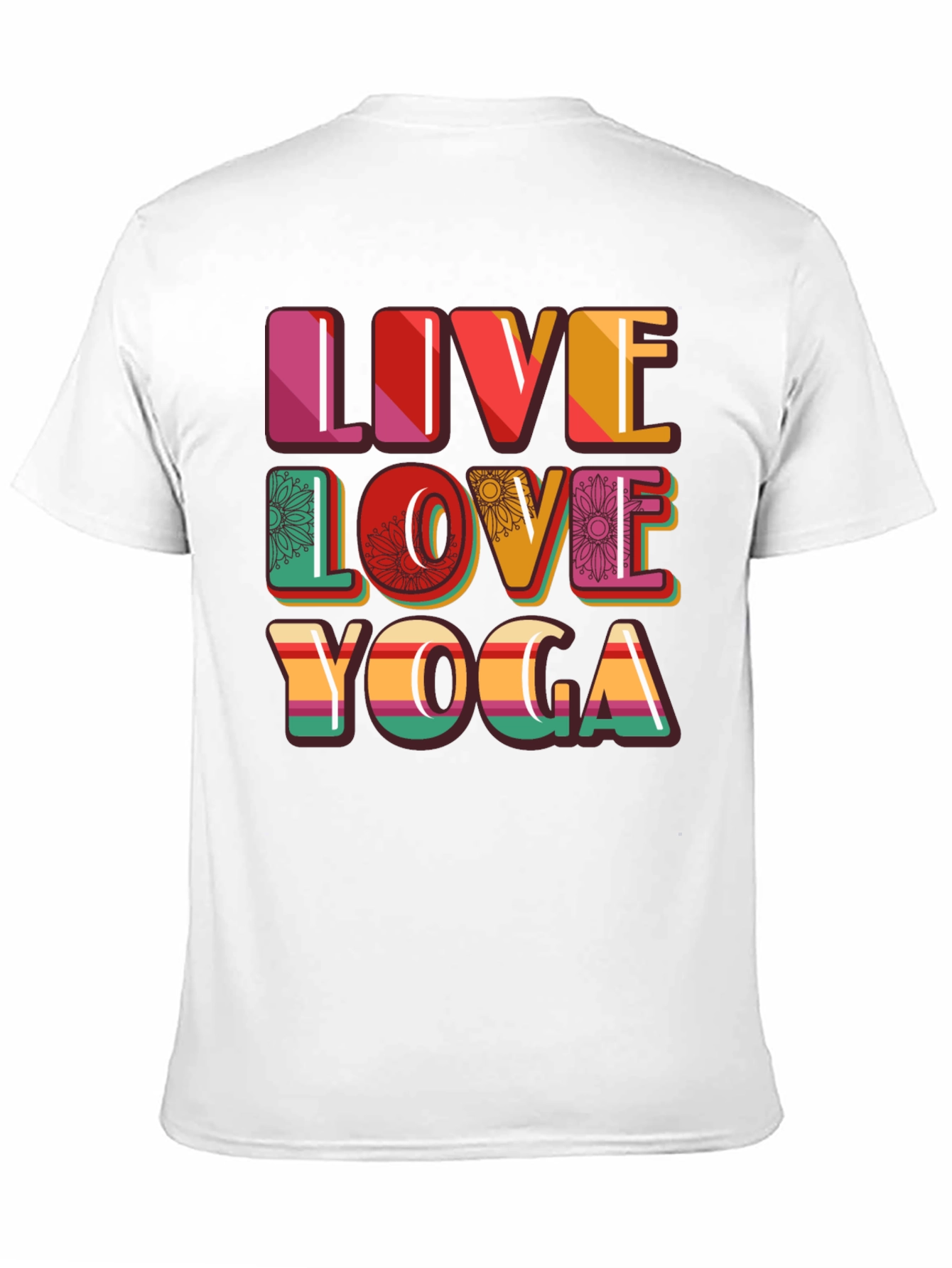 Live Love Yoga Graphic Tee - Black Casual Shirt