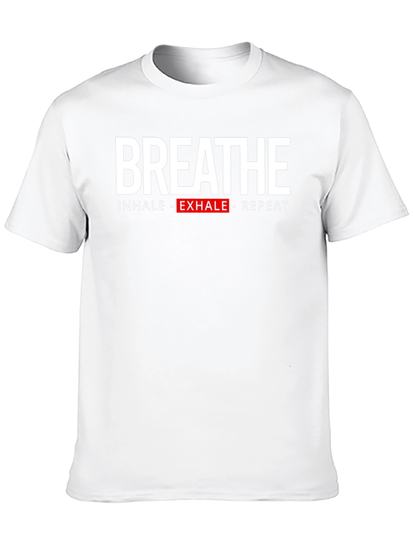 Breathe T-Shirt: Inhale Exhale Repeat - Black
