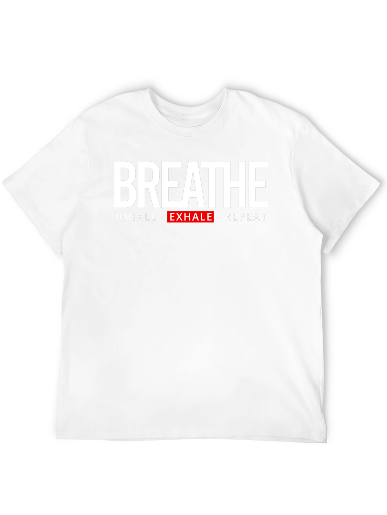 Breathe T-Shirt: Inhale Exhale Repeat - Black