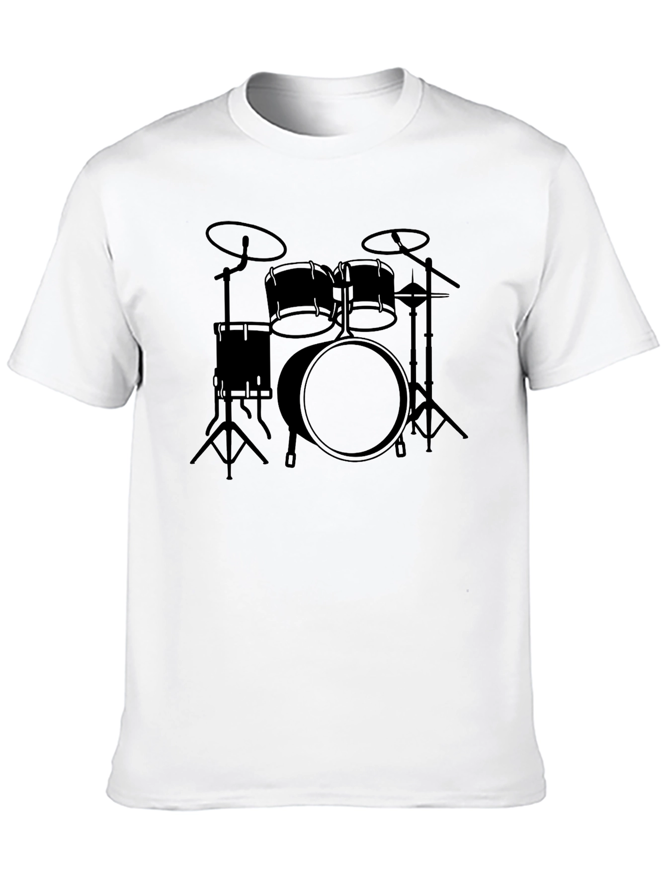 Drum Set Graphic T-Shirt - Black