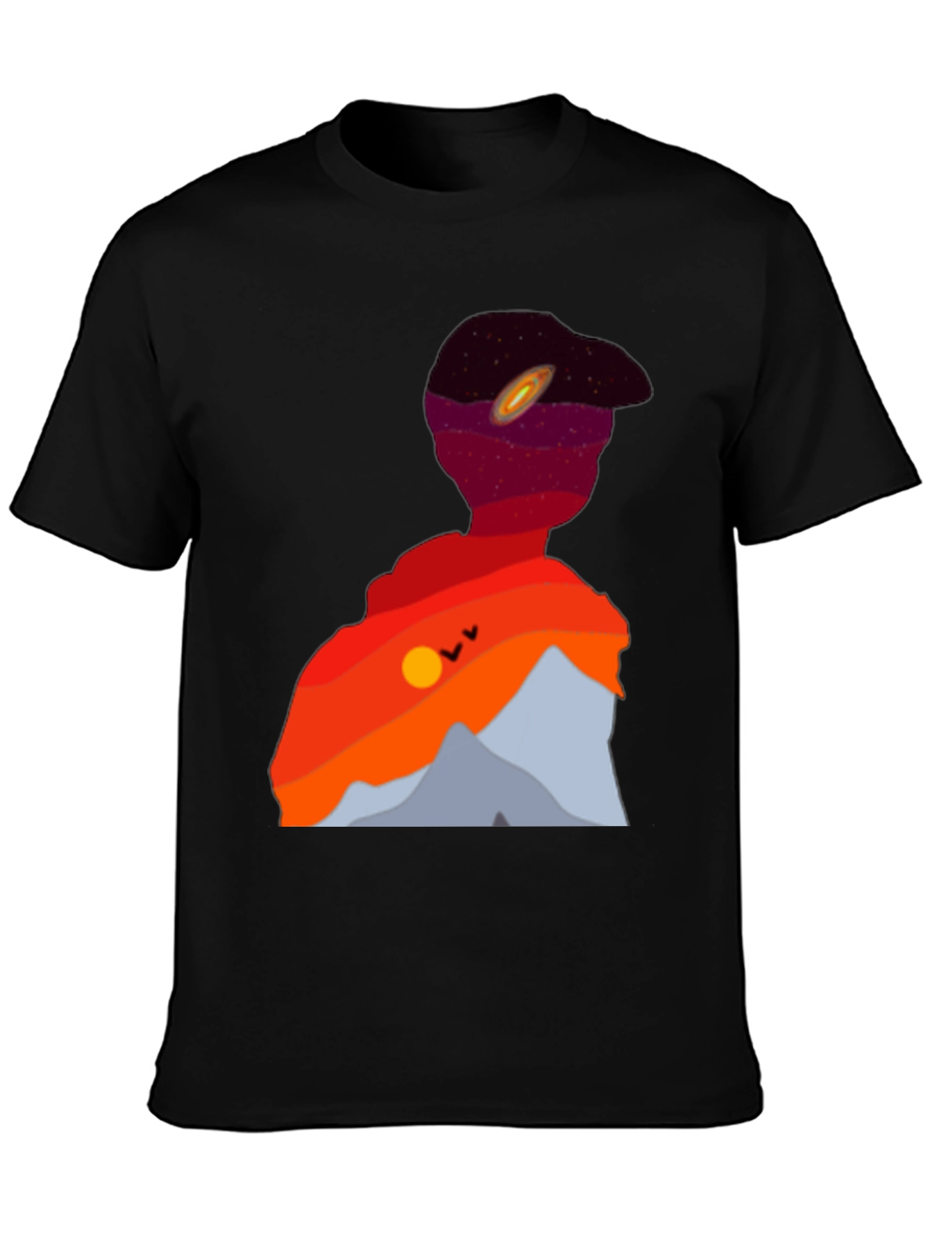 Sunset Space Silhouette Graphic Tee