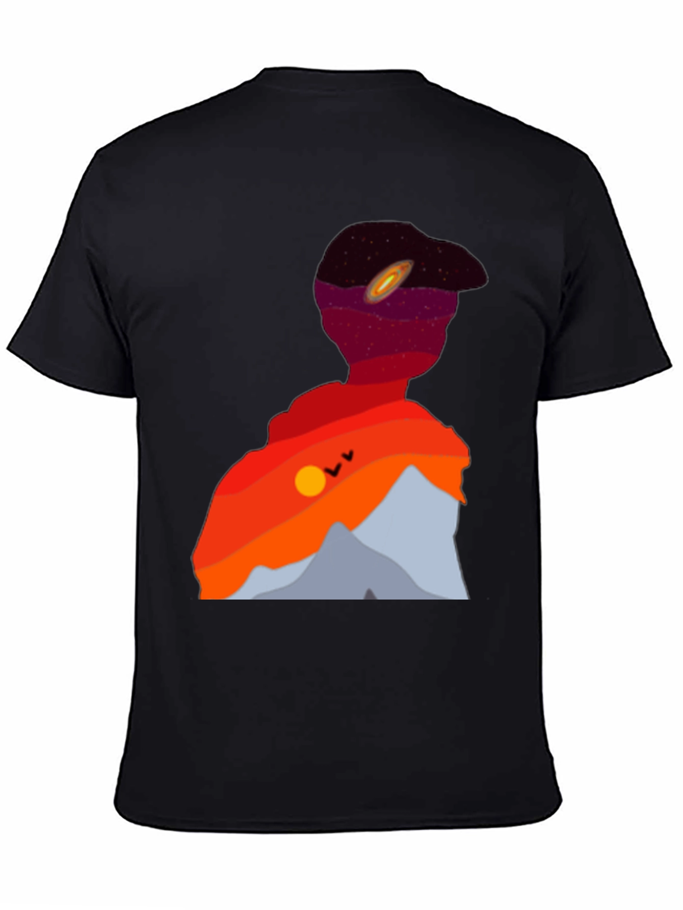Sunset Space Silhouette Graphic Tee