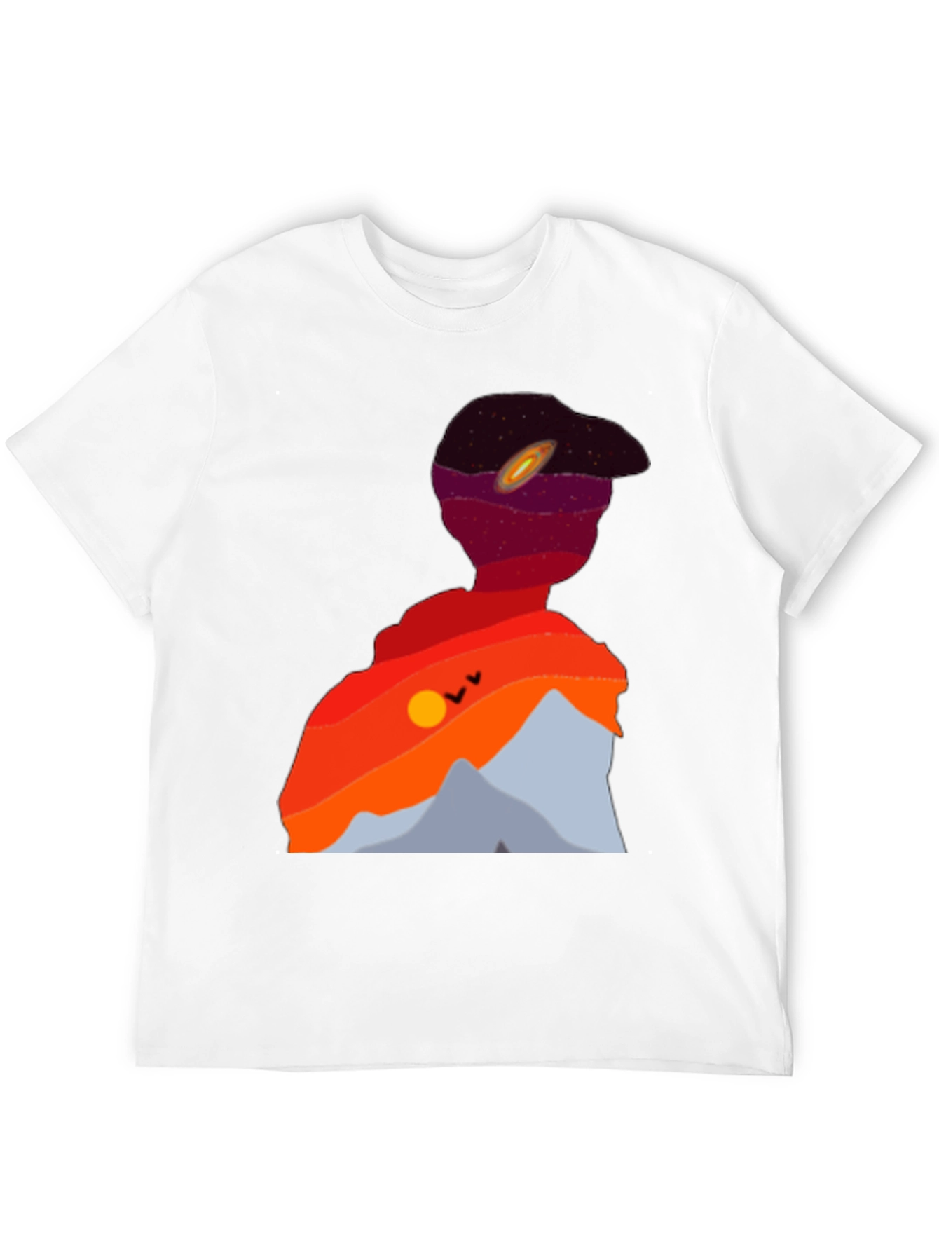 Sunset Space Silhouette Graphic Tee