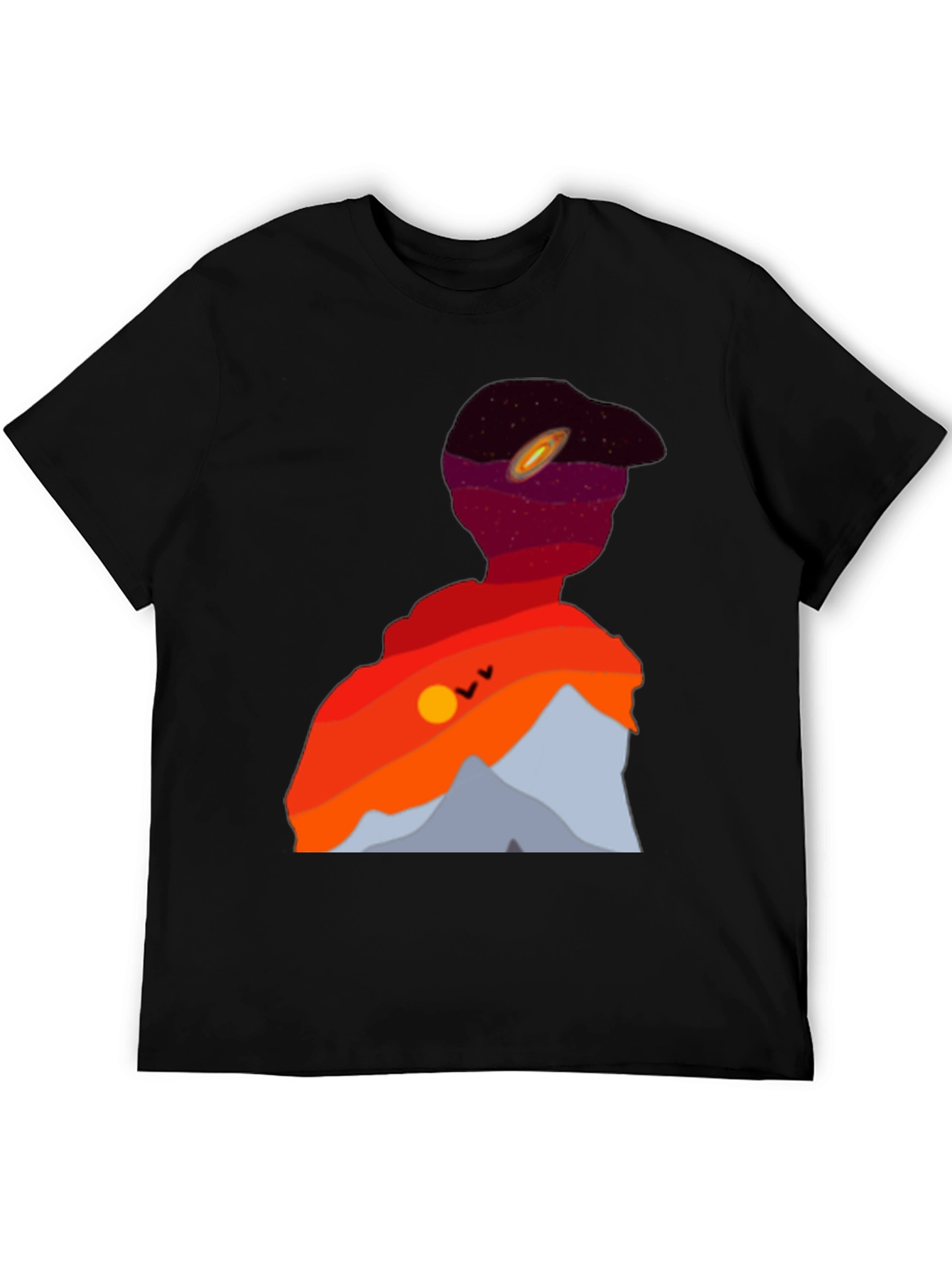 Sunset Space Silhouette Graphic Tee