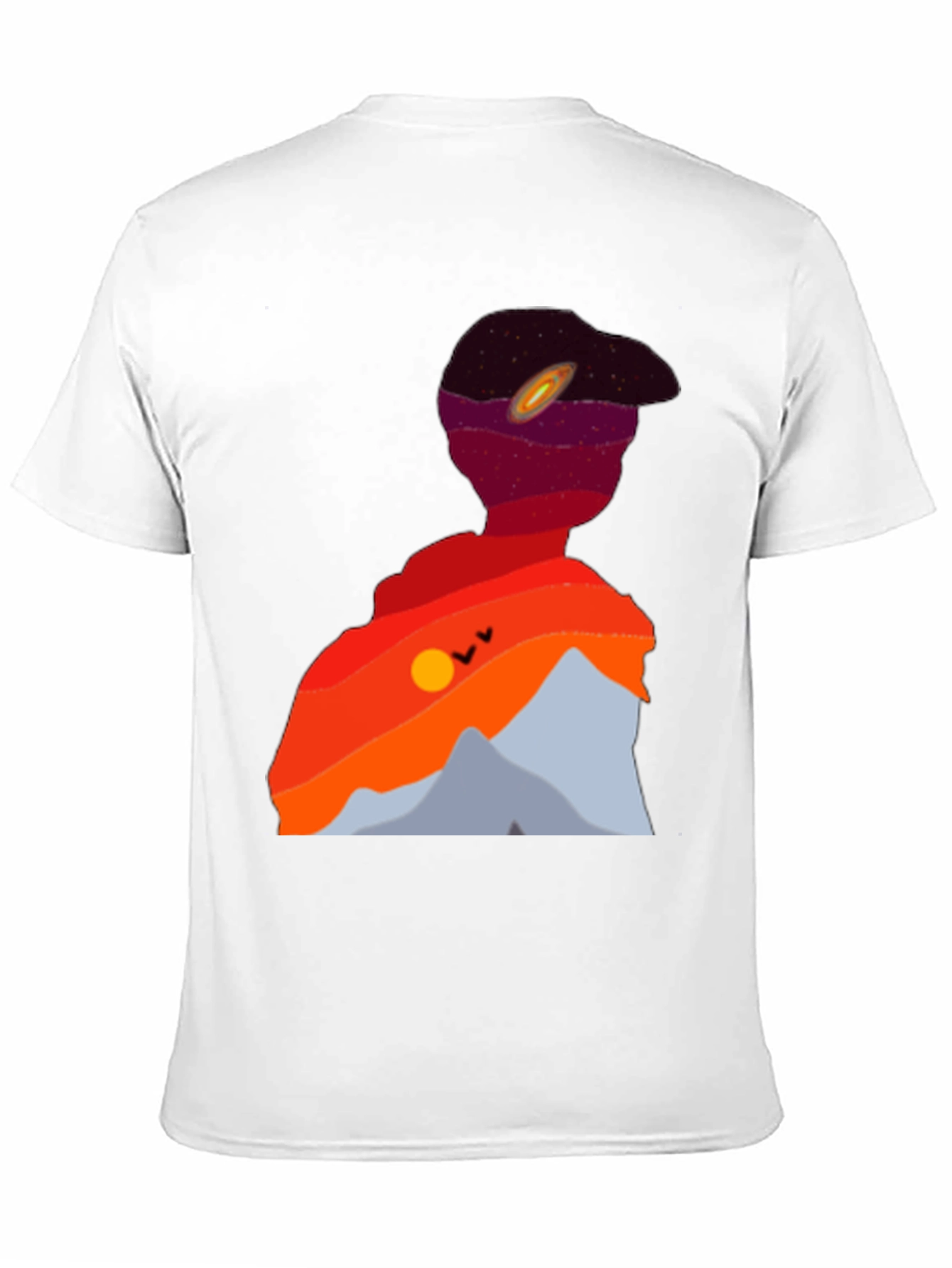 Sunset Space Silhouette Graphic Tee