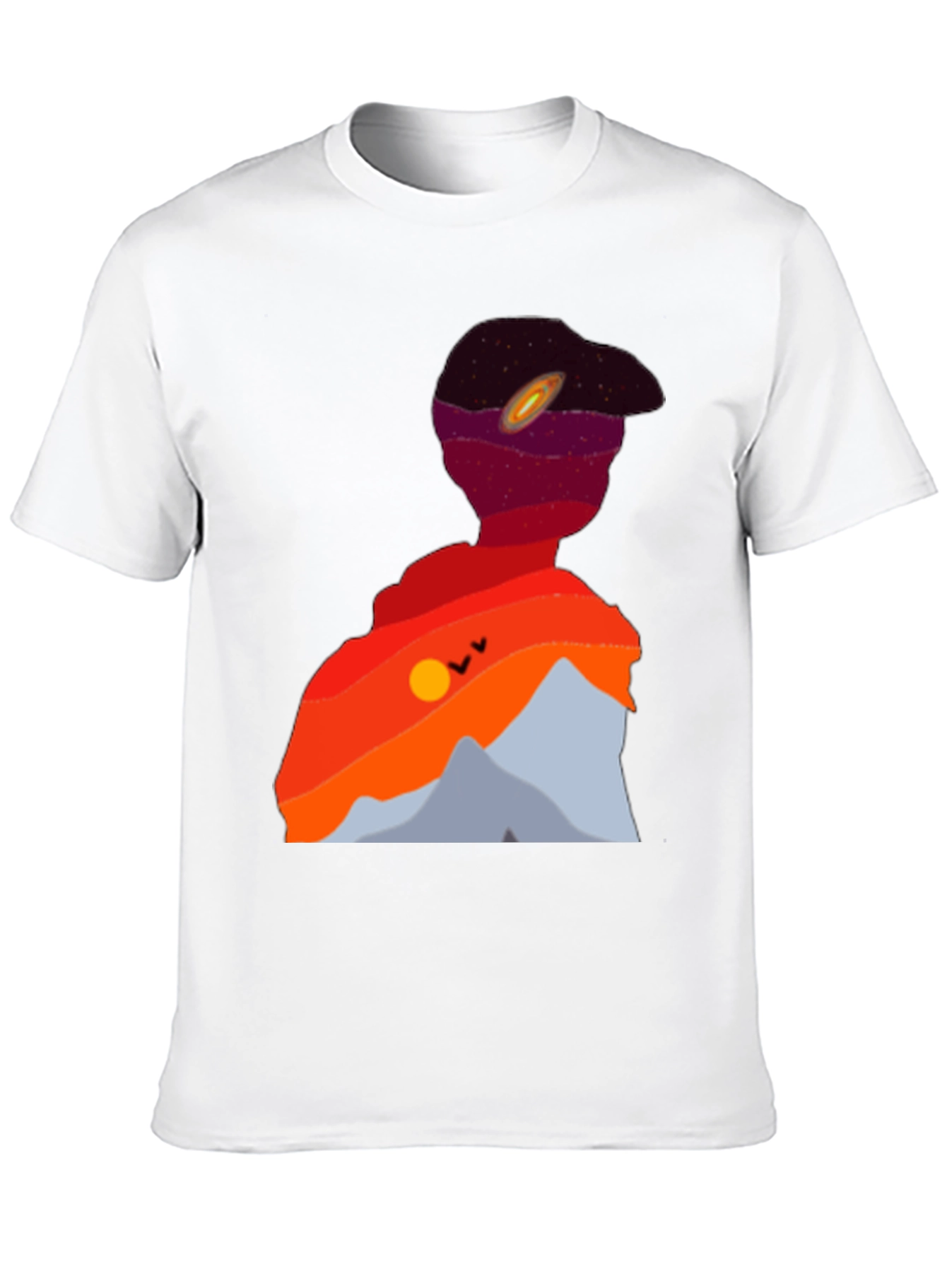Sunset Space Silhouette Graphic Tee
