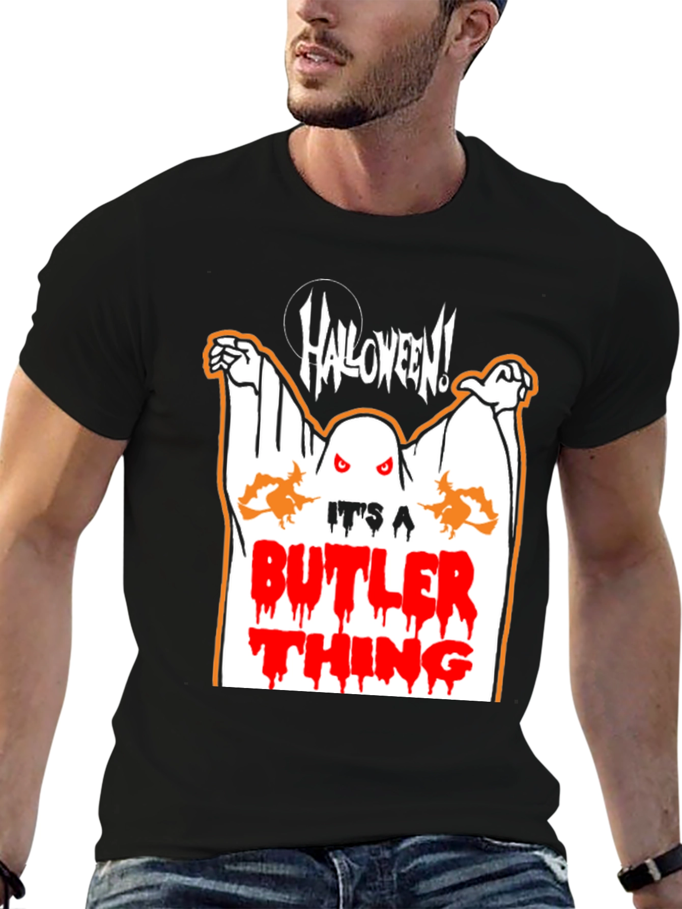 Butler Halloween Ghost T-Shirt