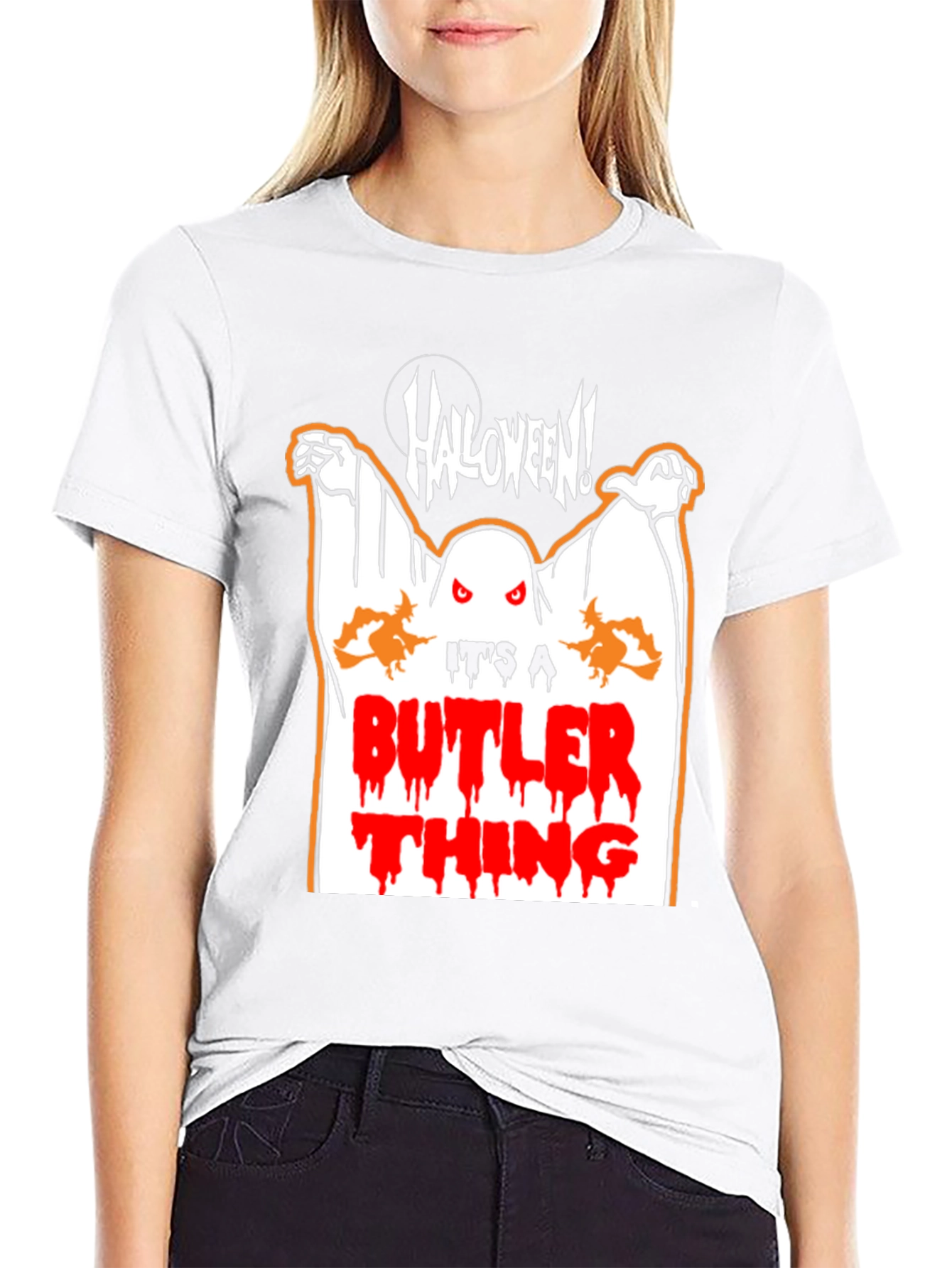 Butler Halloween Ghost T-Shirt