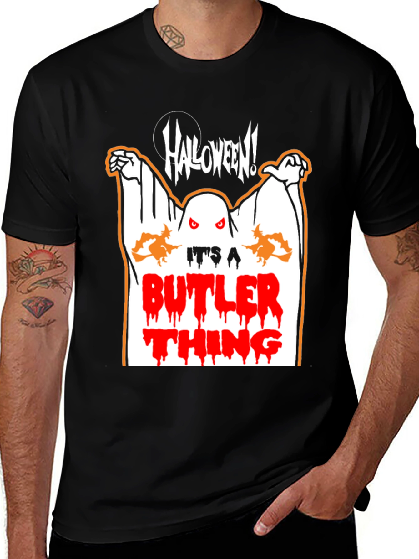 Butler Halloween Ghost T-Shirt