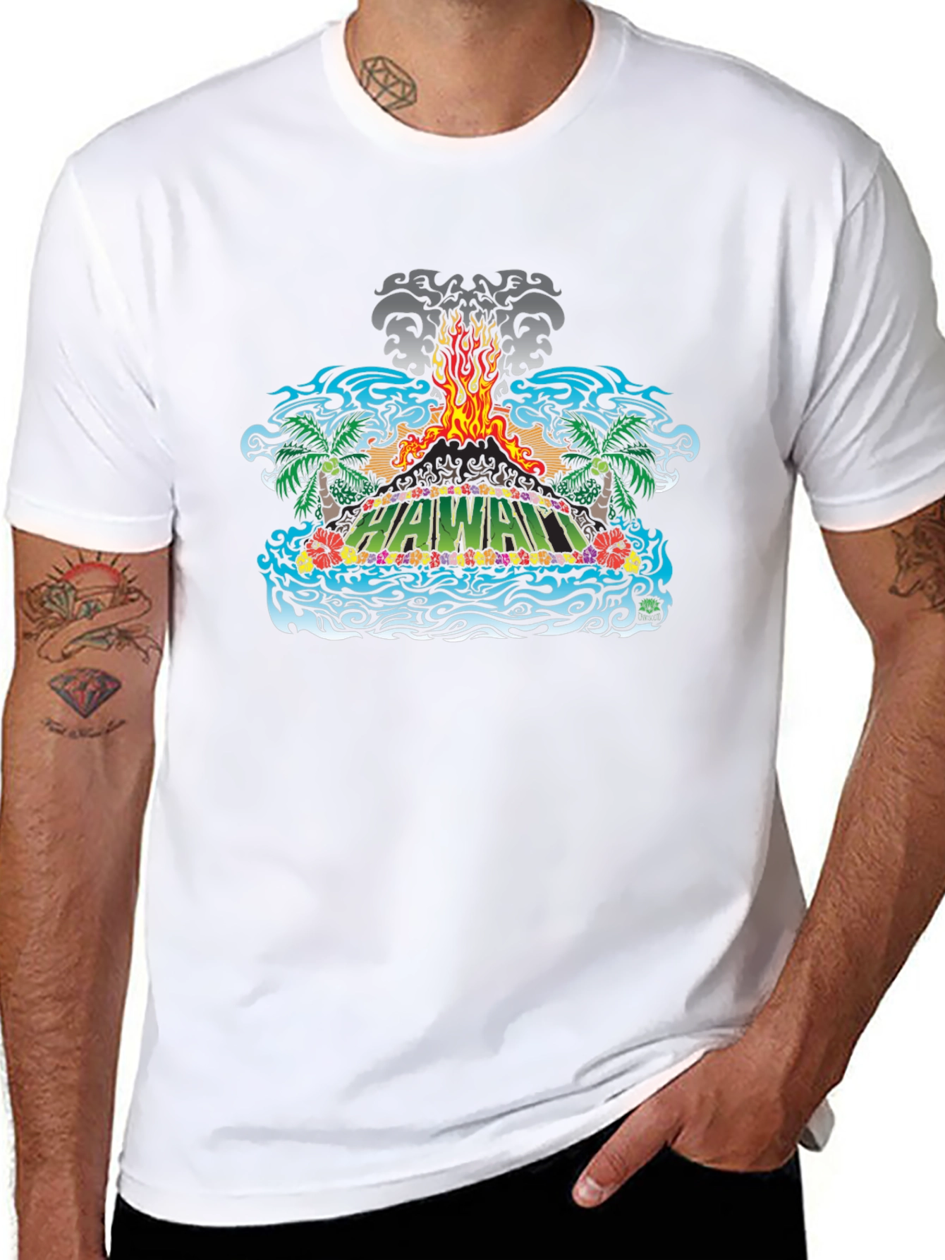 Hawaii Volcano Graphic T-Shirt - Island Vibes
