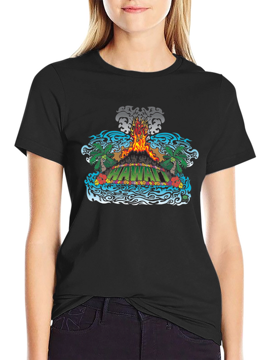 Hawaii Volcano Graphic T-Shirt - Island Vibes