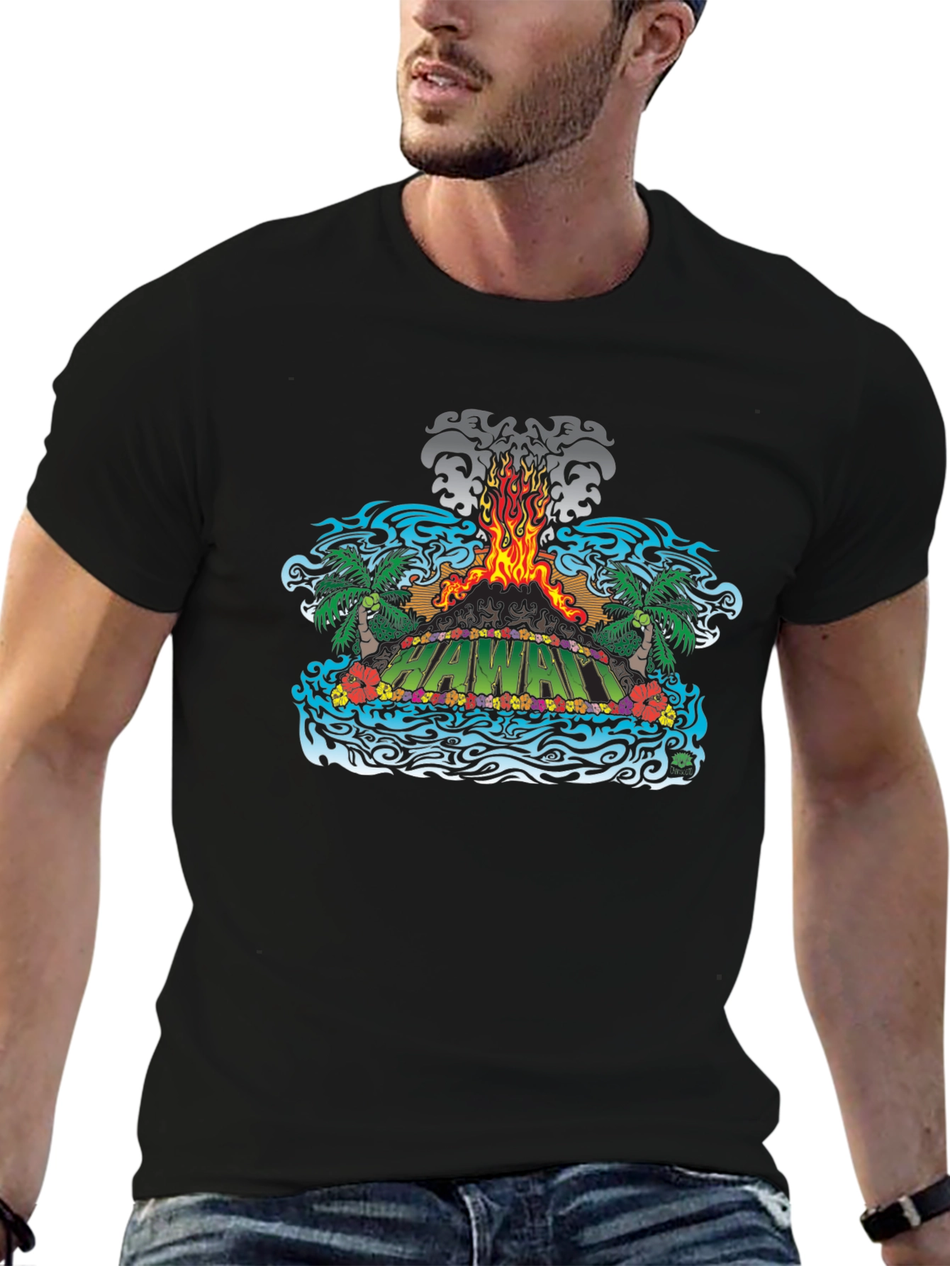 Hawaii Volcano Graphic T-Shirt - Island Vibes