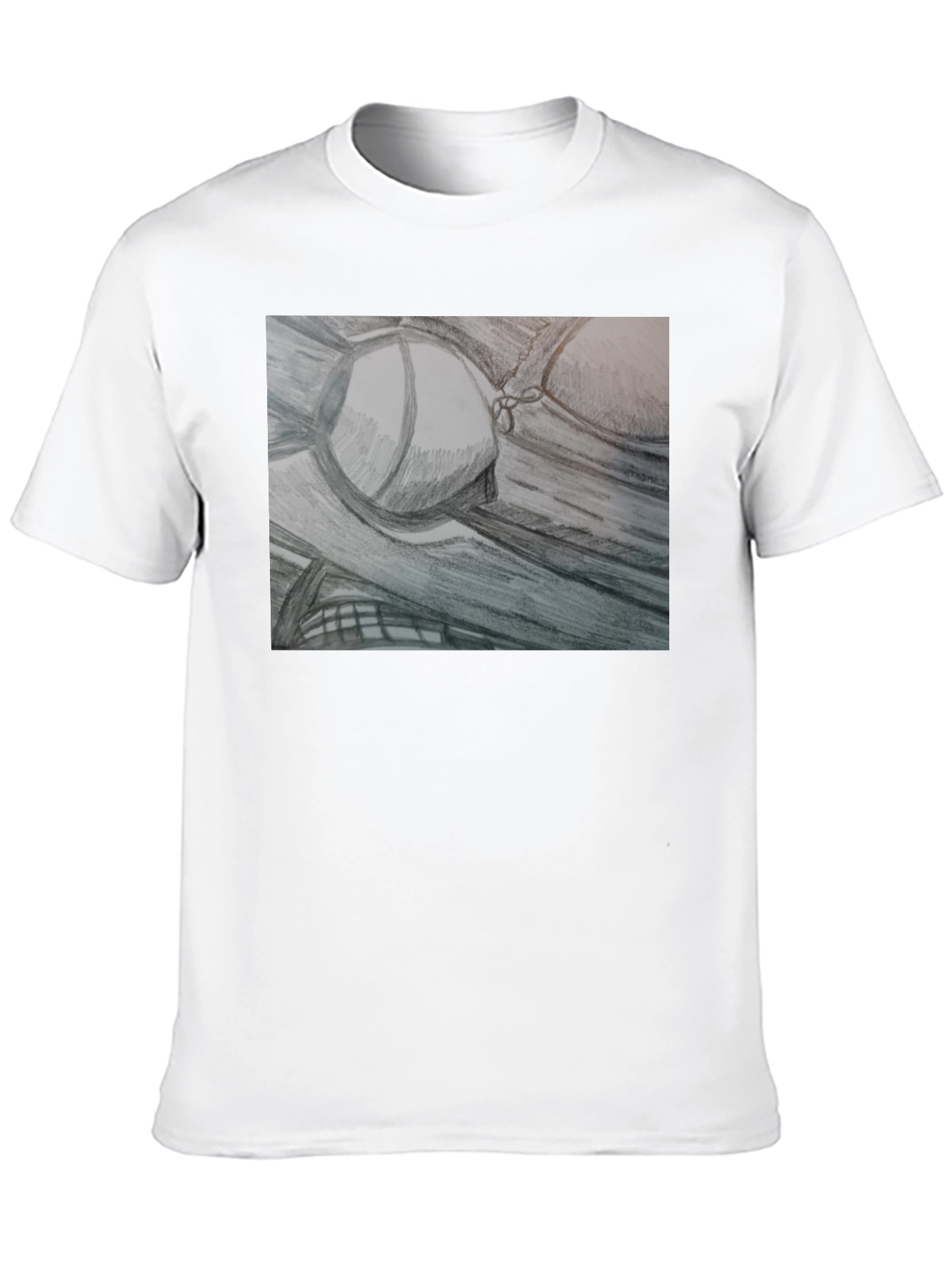 Sketch Art Tee: Unique Bra Design