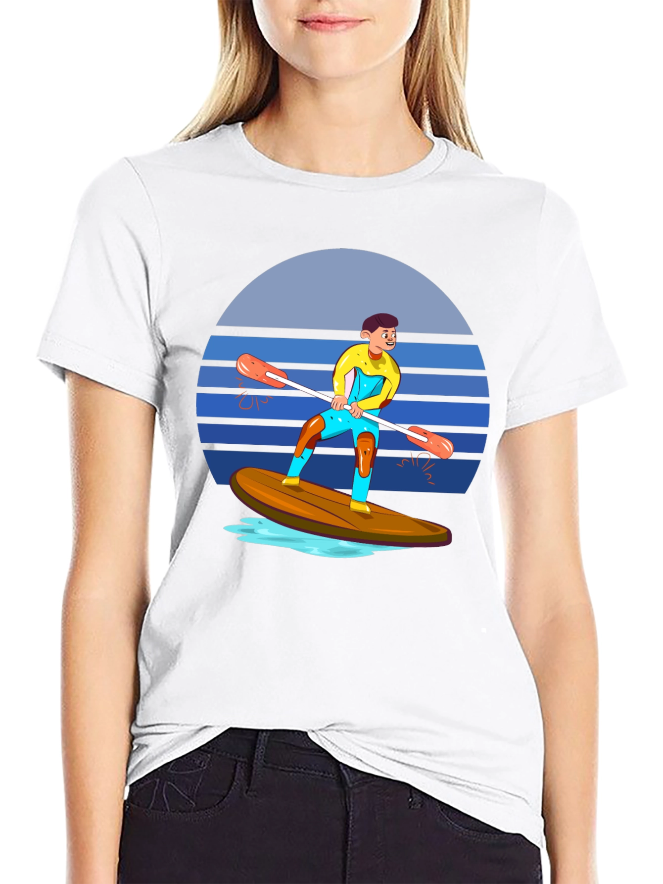 Surfing Sunset Graphic Tee