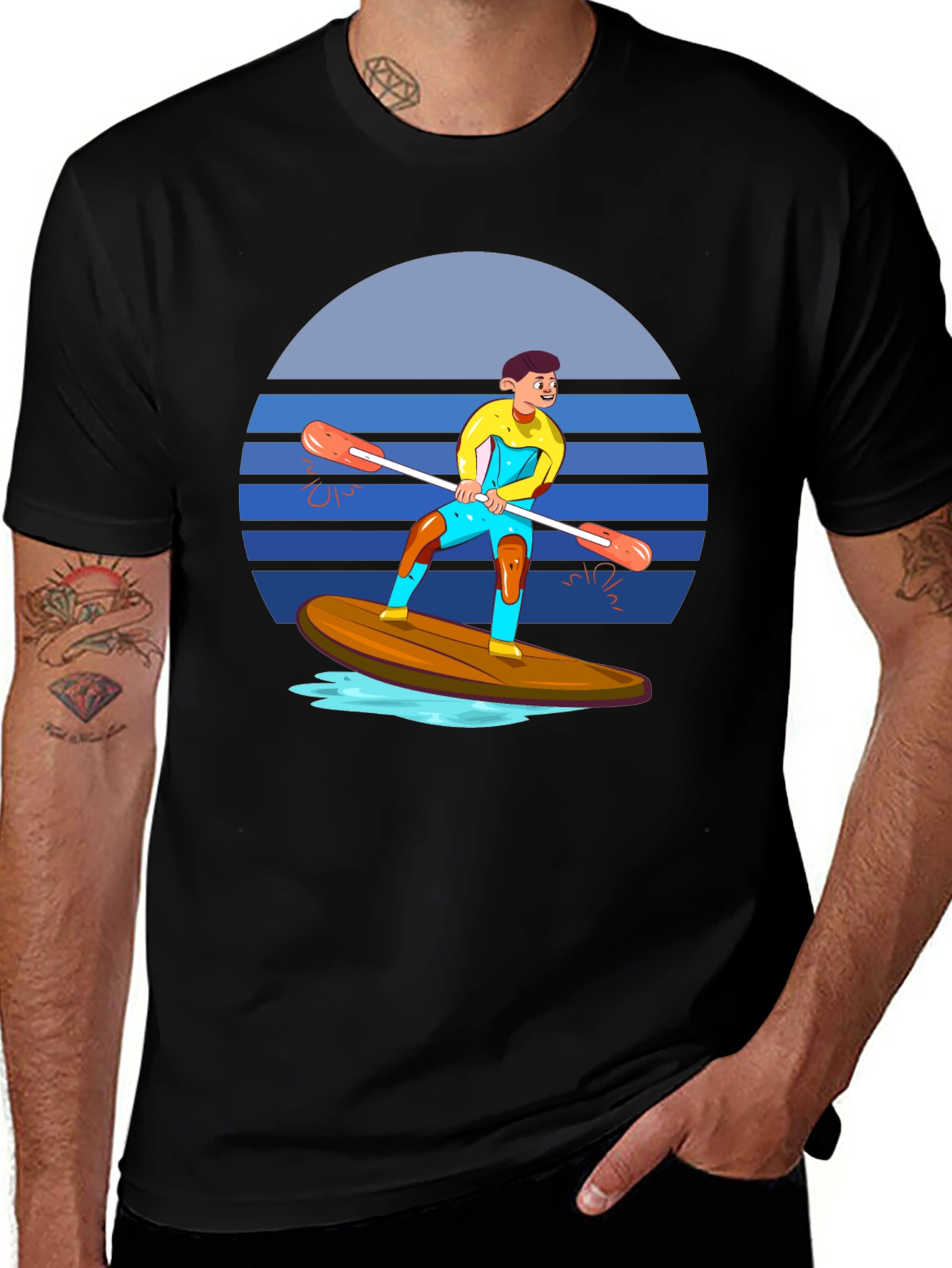 Surfing Sunset Graphic Tee
