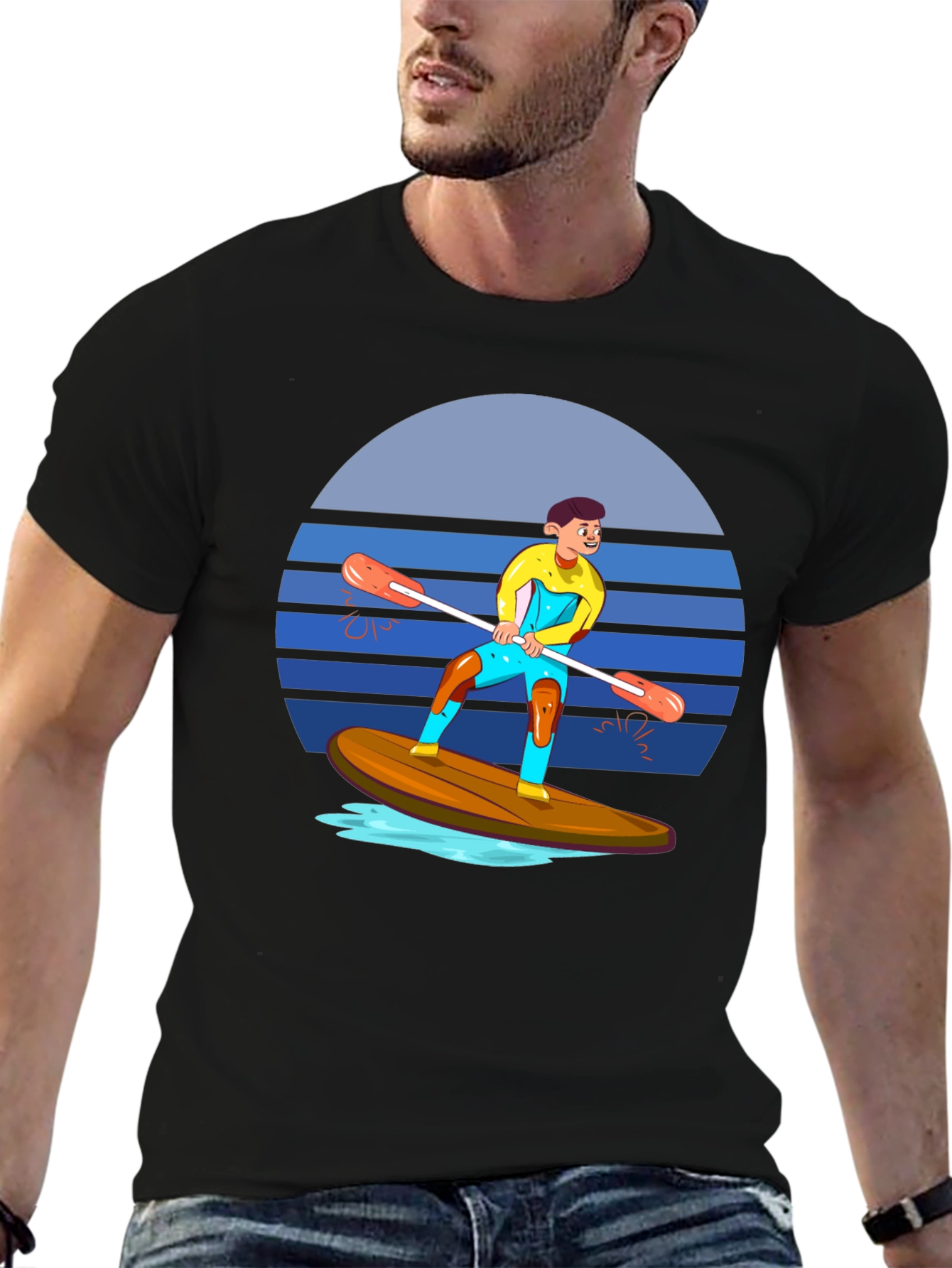 Surfing Sunset Graphic Tee