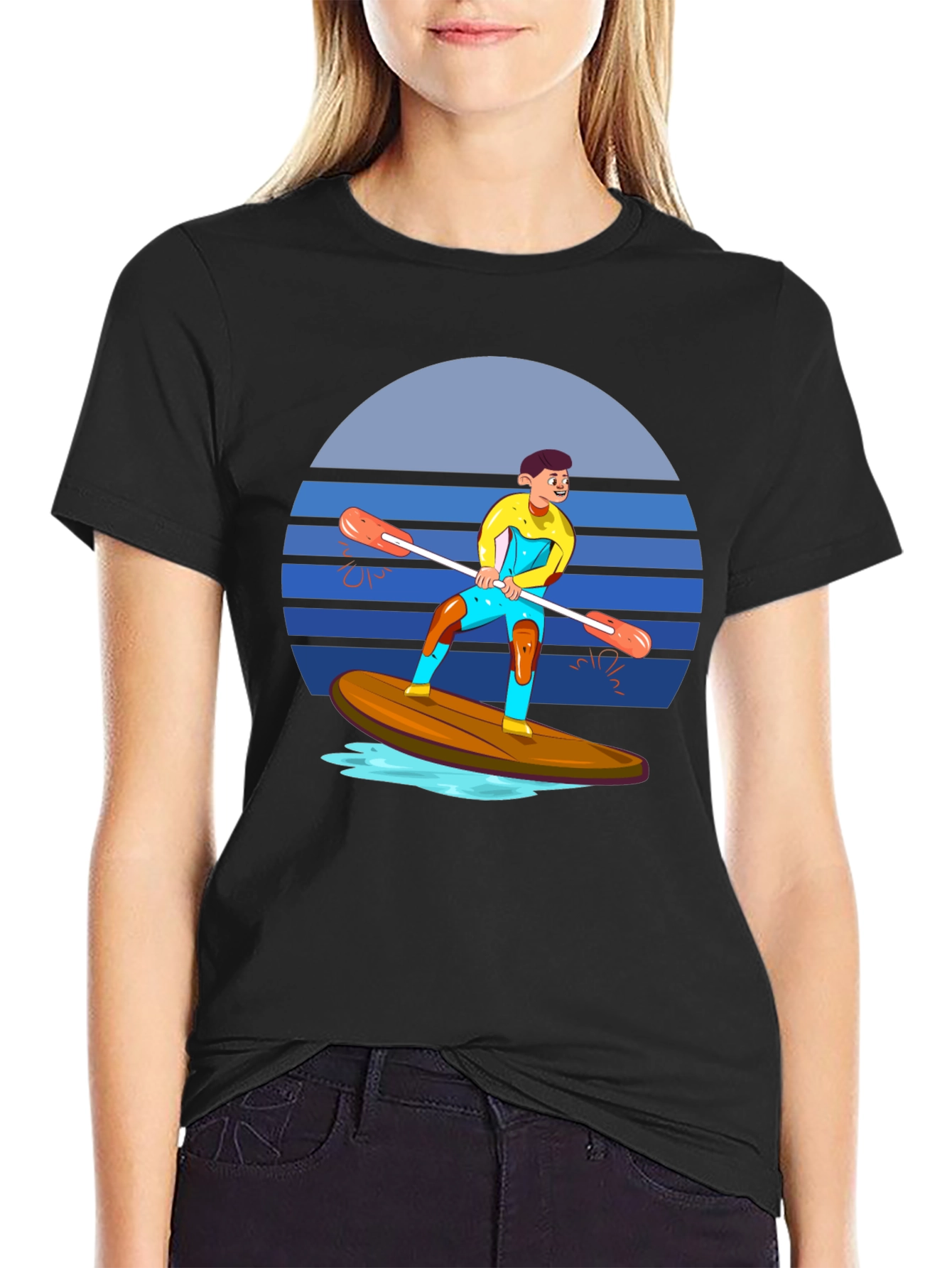 Surfing Sunset Graphic Tee
