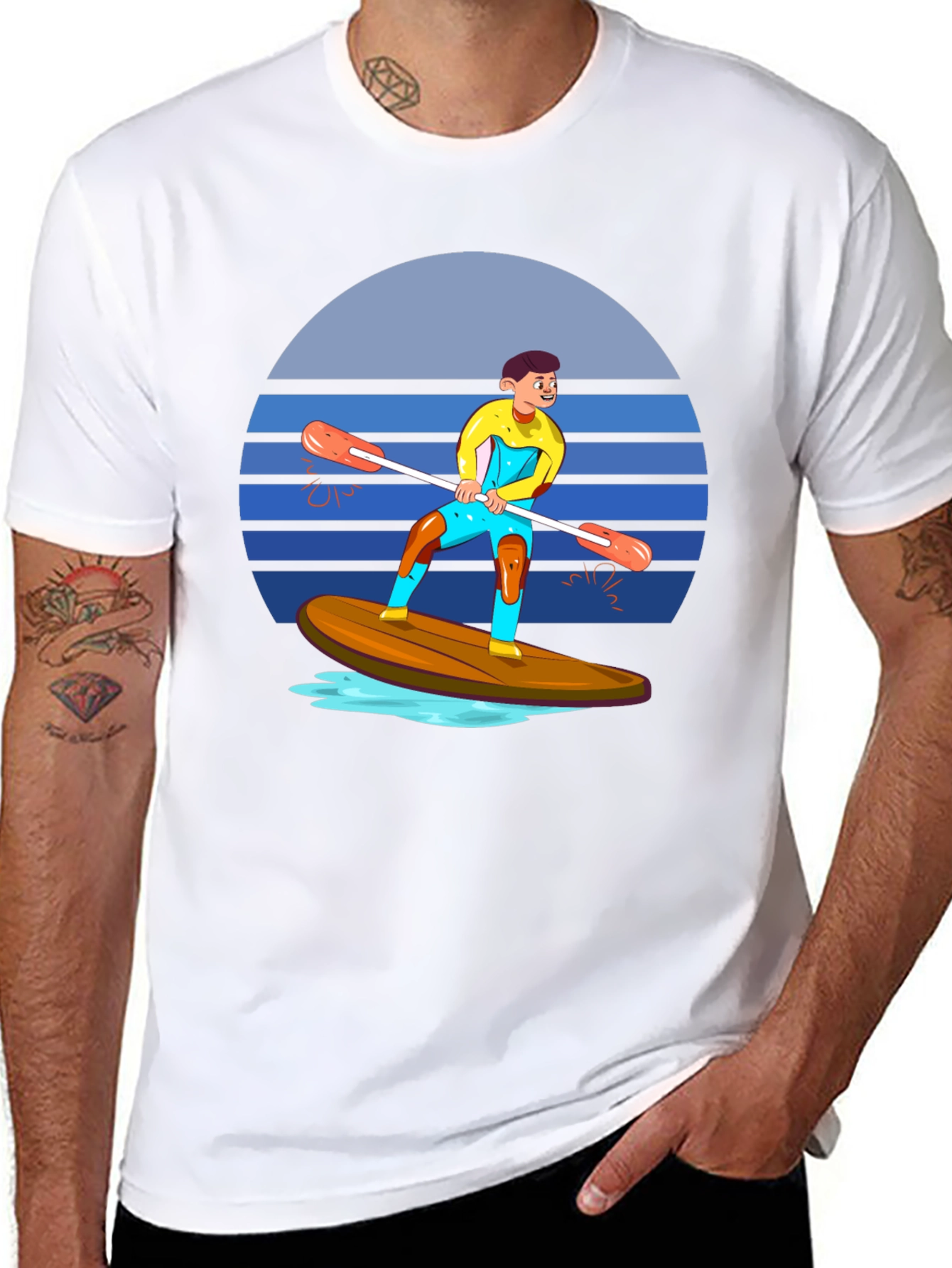 Surfing Sunset Graphic Tee