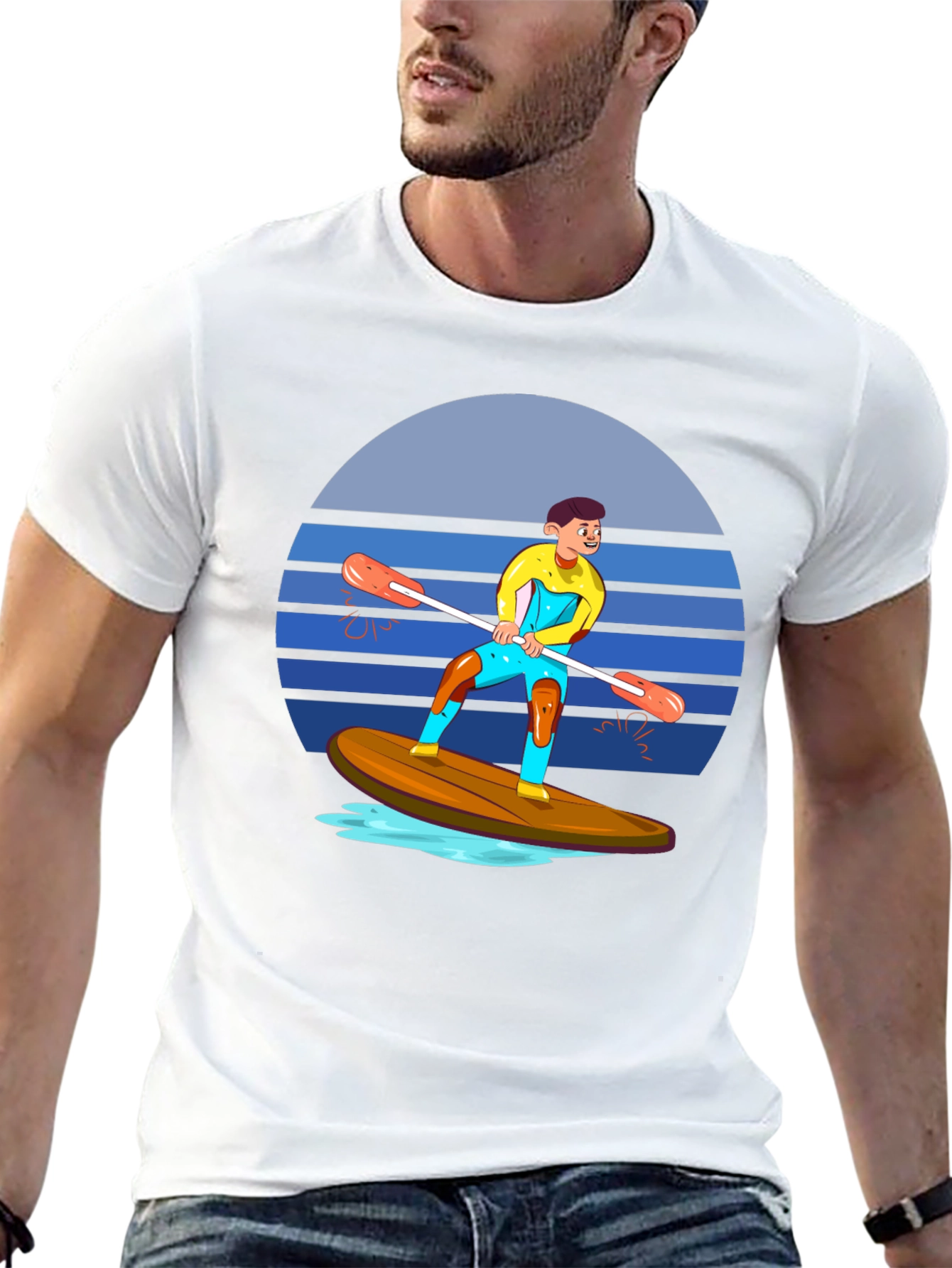 Surfing Sunset Graphic Tee