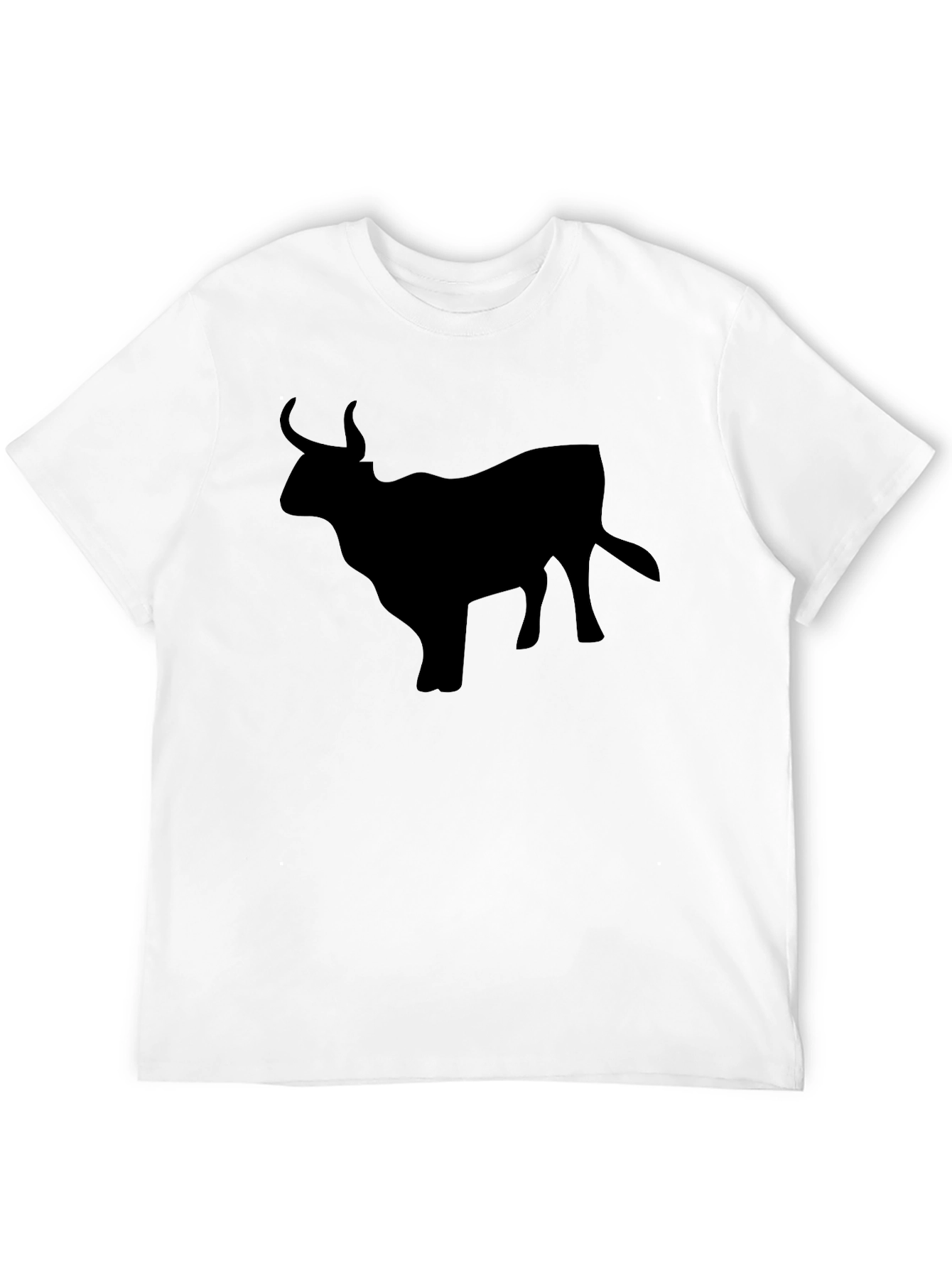 Mens Black Bull Silhouette T-Shirt