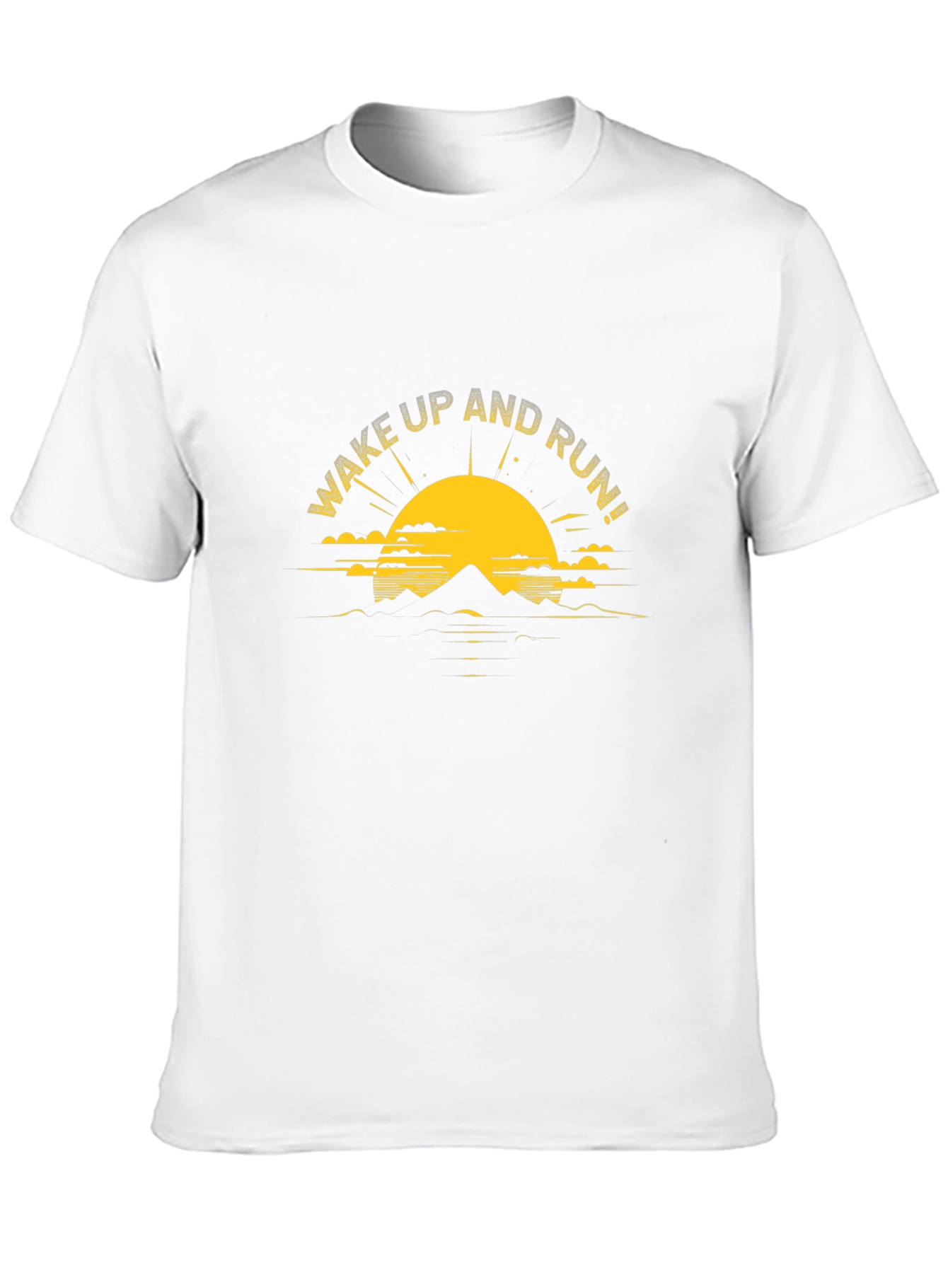 Wake Up And Run Graphic Tee - Black