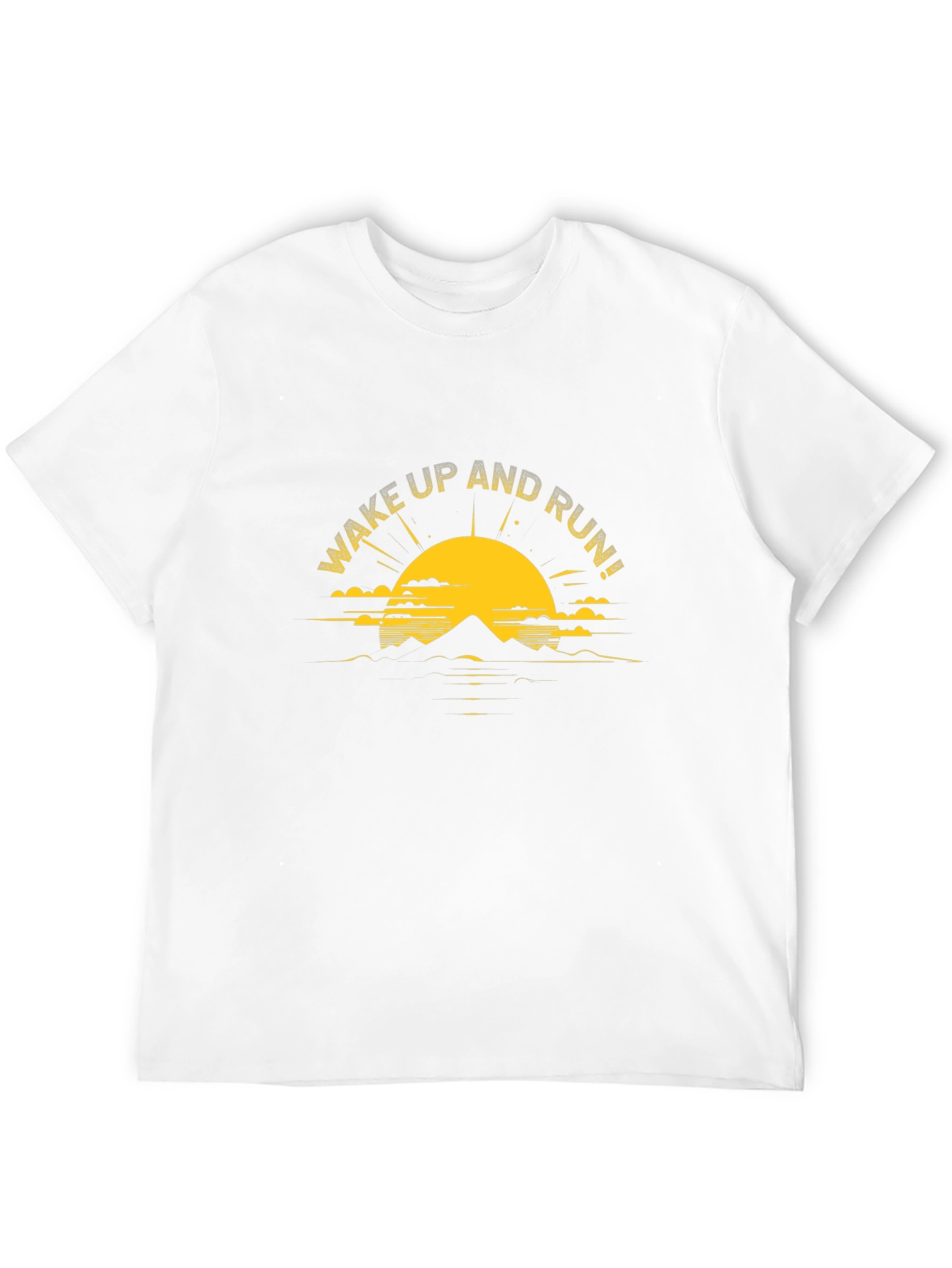 Wake Up And Run Graphic Tee - Black