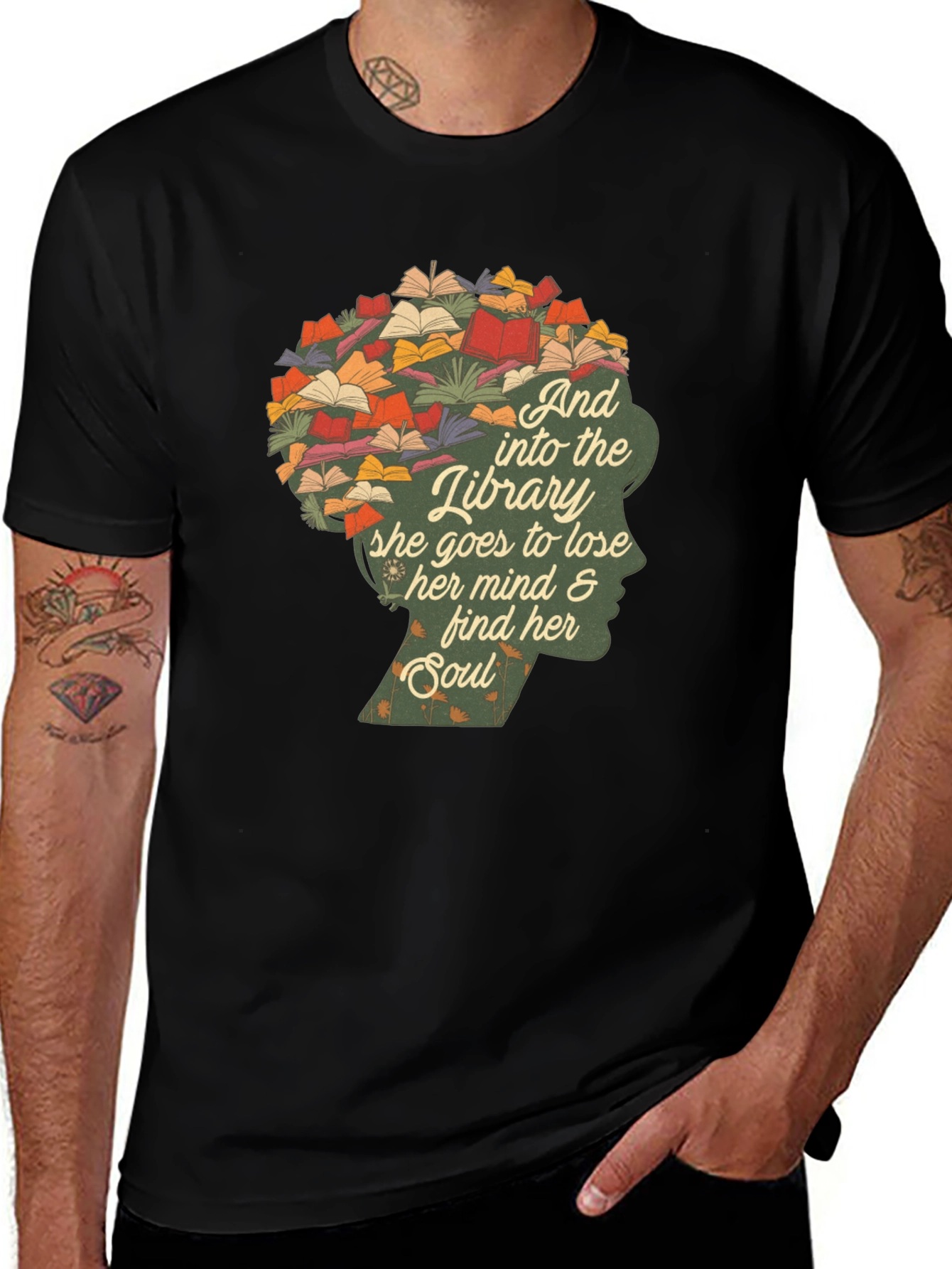 Library Mind & Soul Graphic T-Shirt