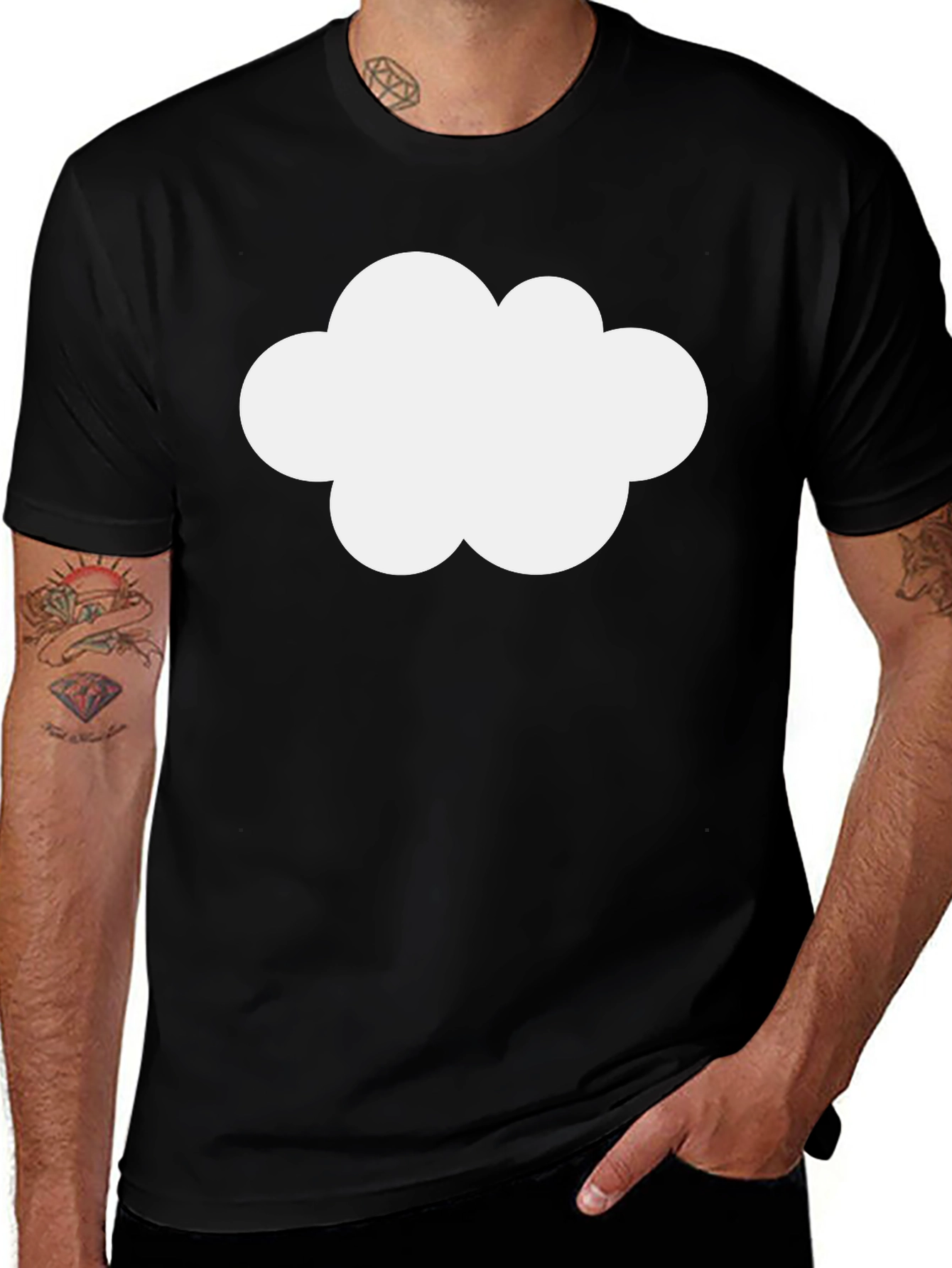 Cloud Graphic Black T-Shirt