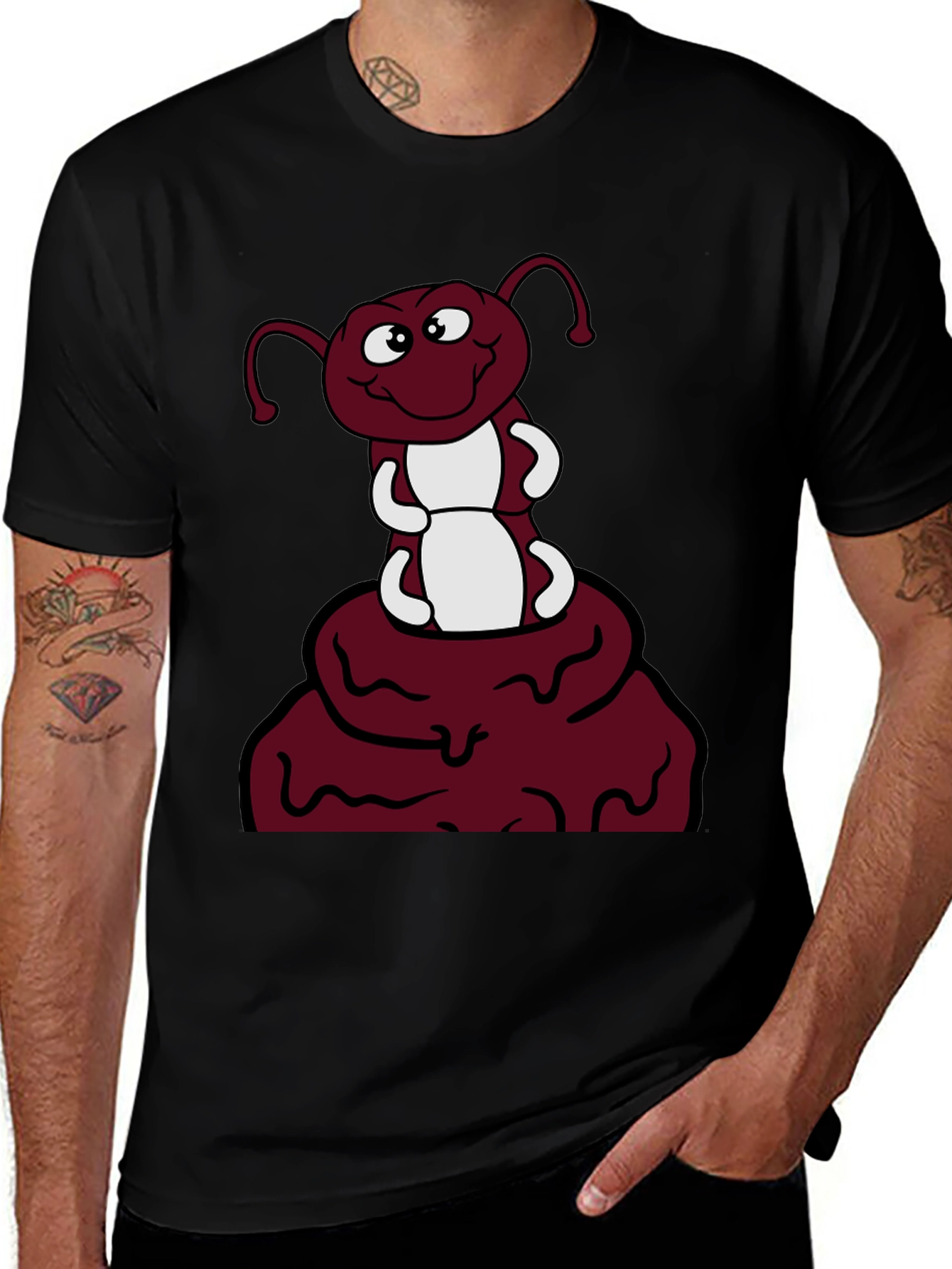 Funny Ant Cartoon Graphic Print Tee