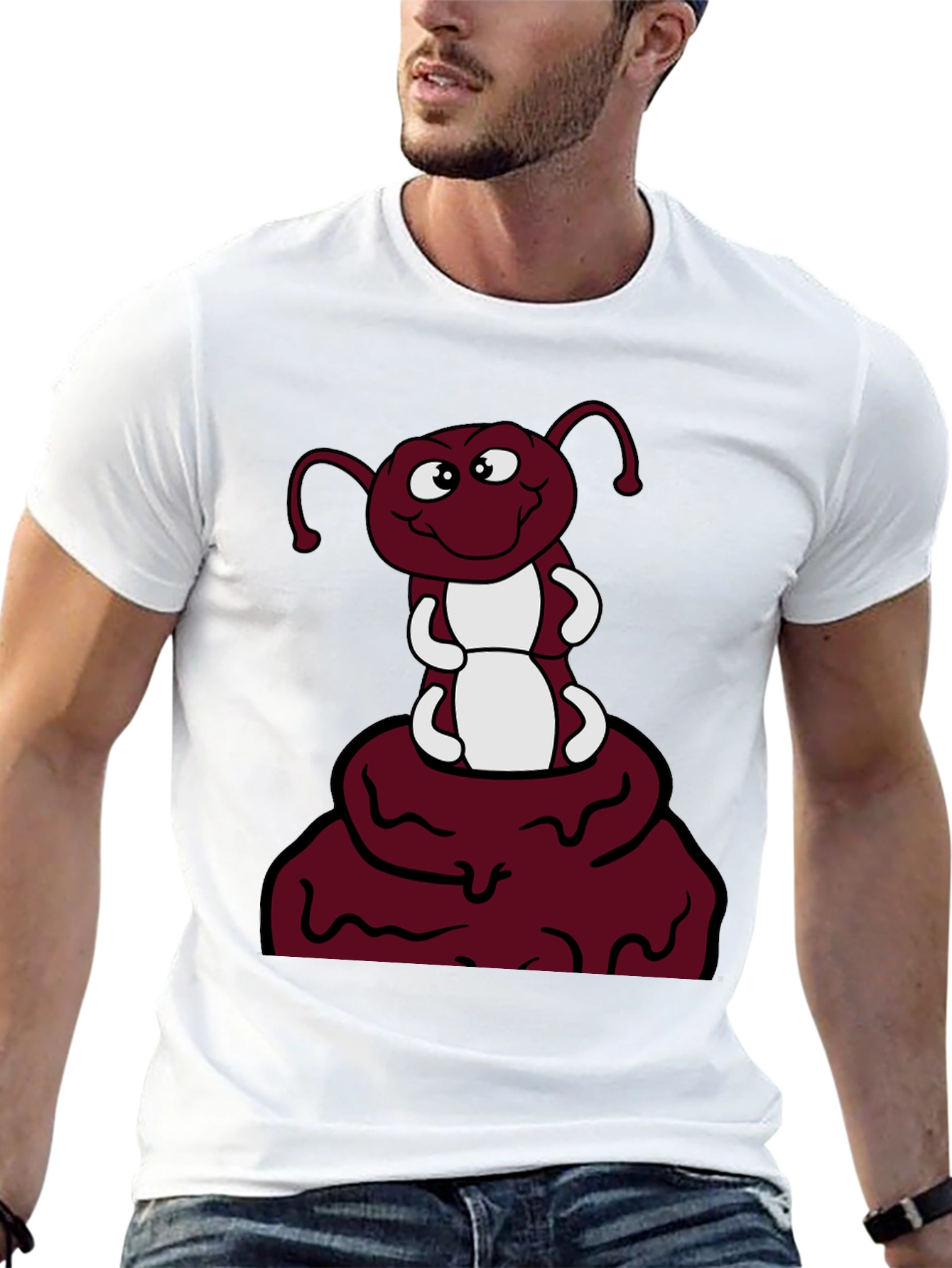 Funny Ant Cartoon Graphic Print Tee