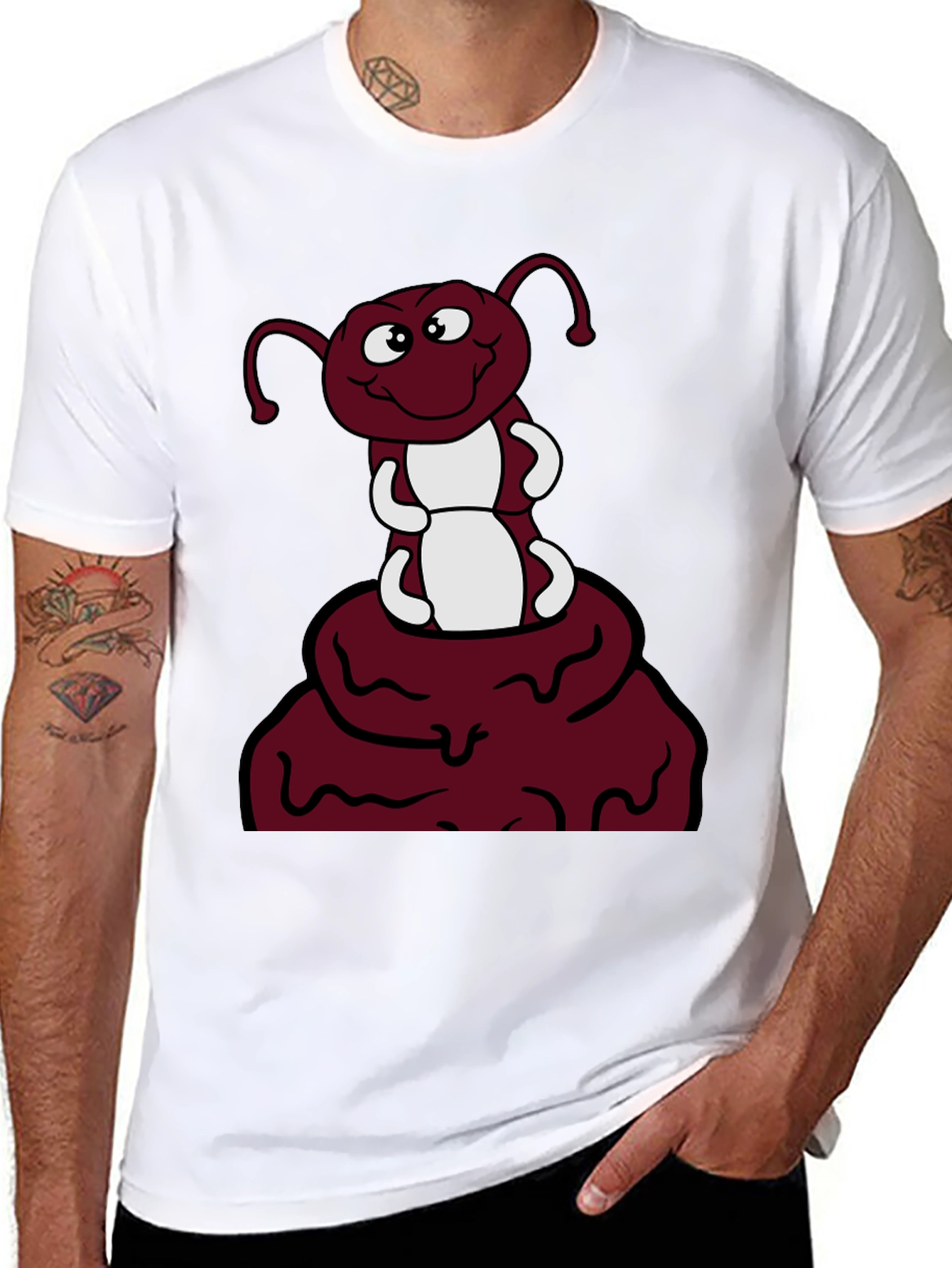 Funny Ant Cartoon Graphic Print Tee